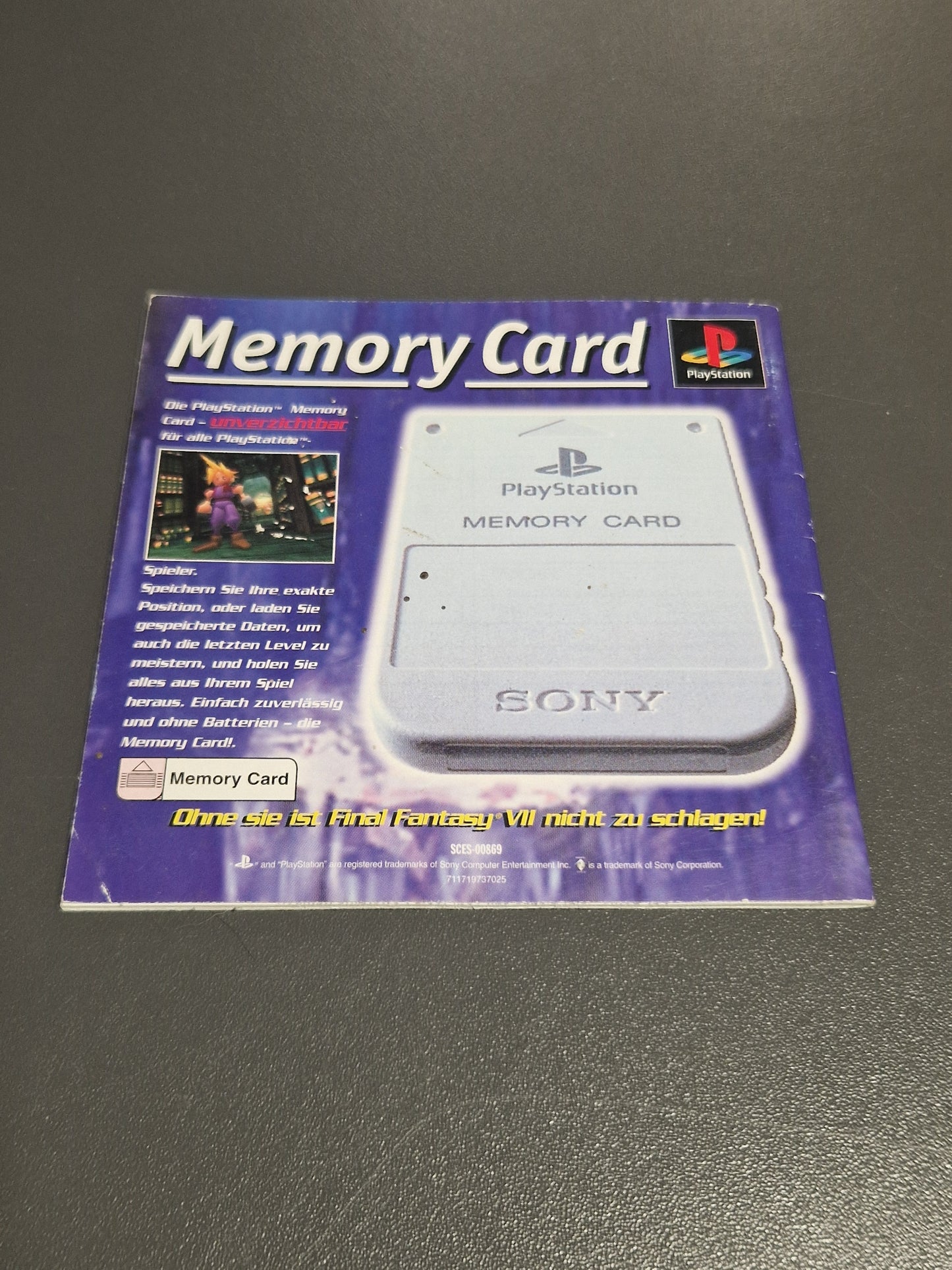 Final Fantasy 7 Playstation PS1 Anleitung