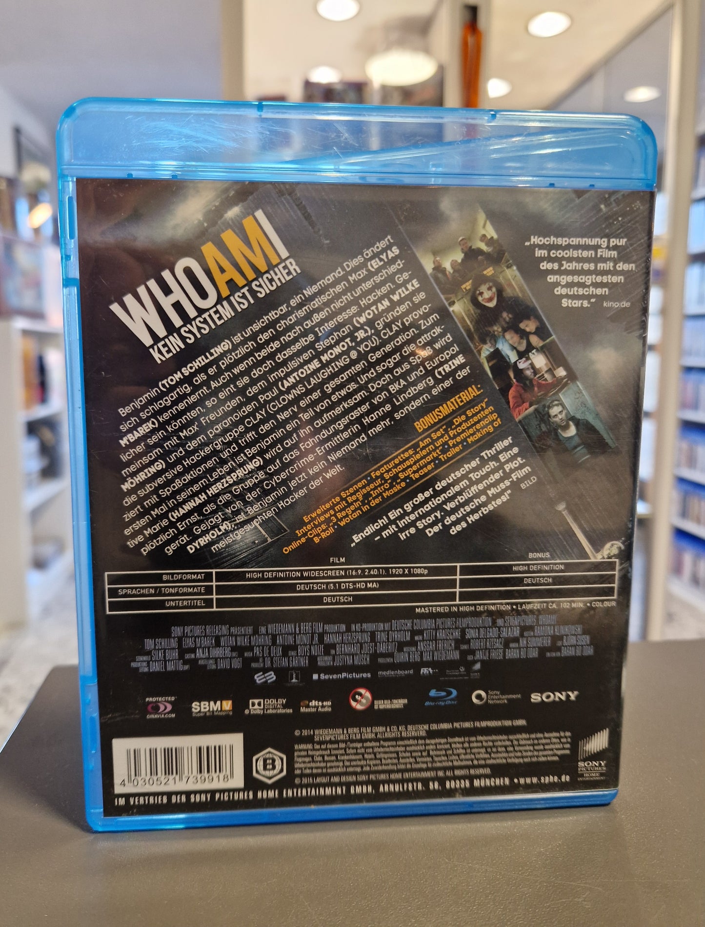 Who Am I - Kein System ist sicher Blu-ray | Elyas M'Barek | Top Zustand | Memory Lane