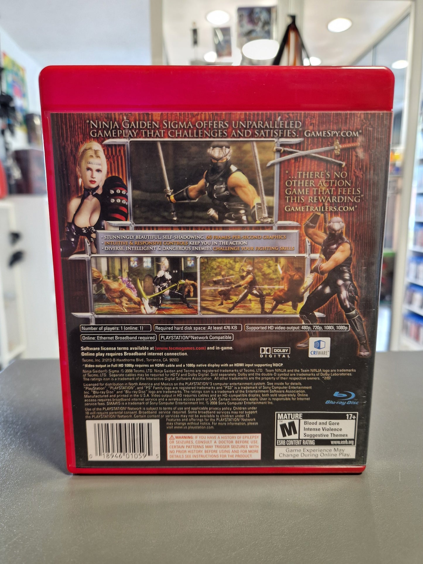 Ninja Gaiden Sigma PlayStation 3 PS3 (US-Import) | CIB komplett (Gebraucht – Sehr gut)