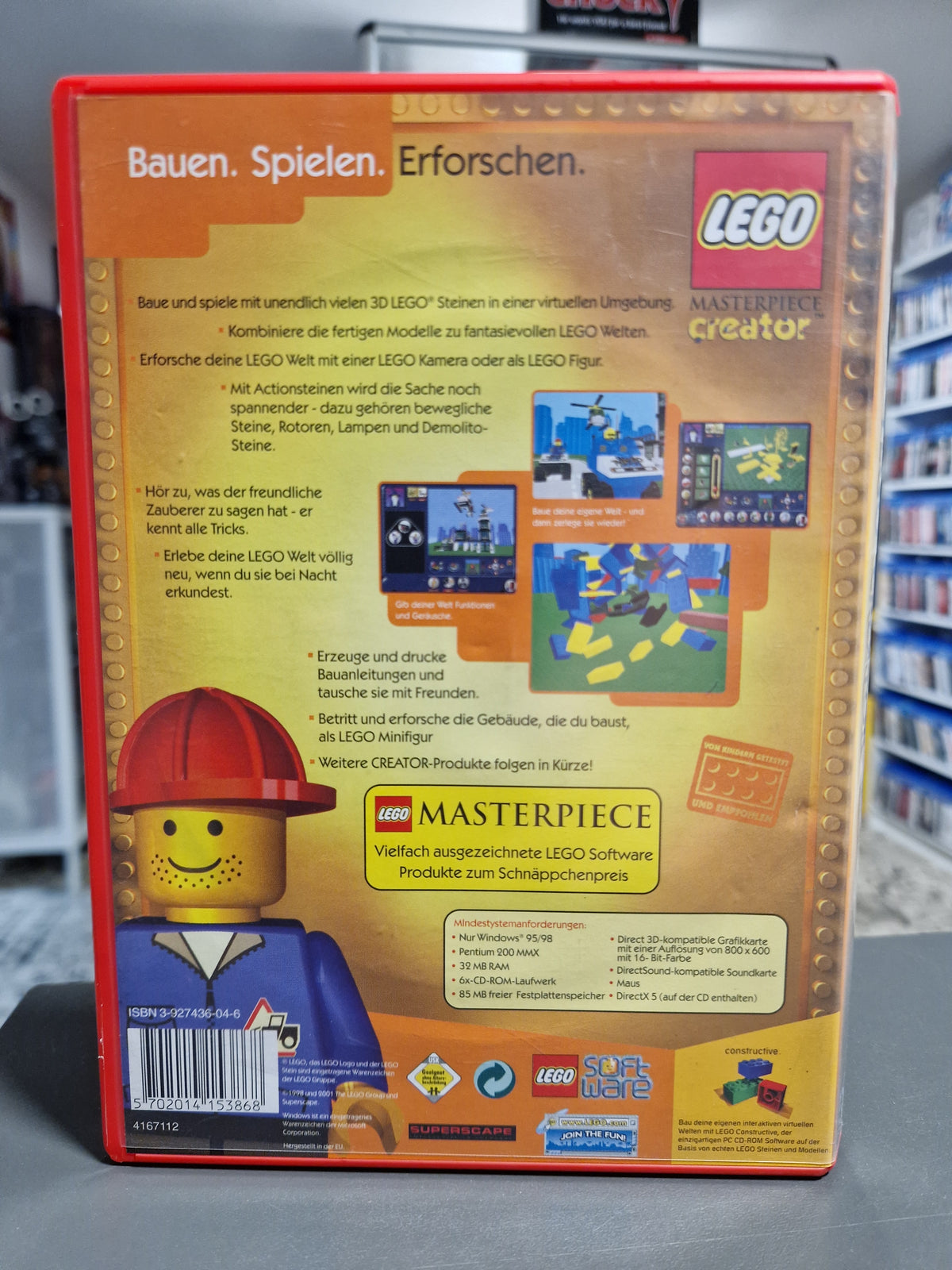 Rückseite der PC Hülle von LEGO Creator Masterpiece Edition mit Barcode 5702014153868