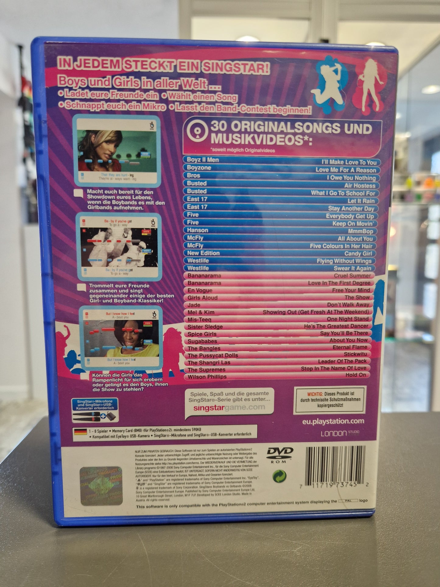 SingStar Boybands vs. Girlbands (PS2) – Komplett (CIB) – Hülle & Anleitung Sehr Gut