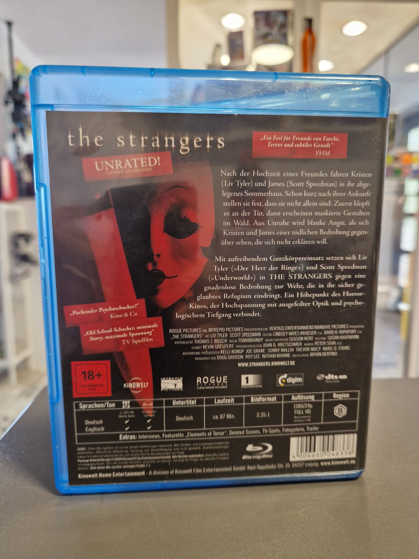 Rückseite der Hülle mit Filminfos und dem Unrated-Hinweis.