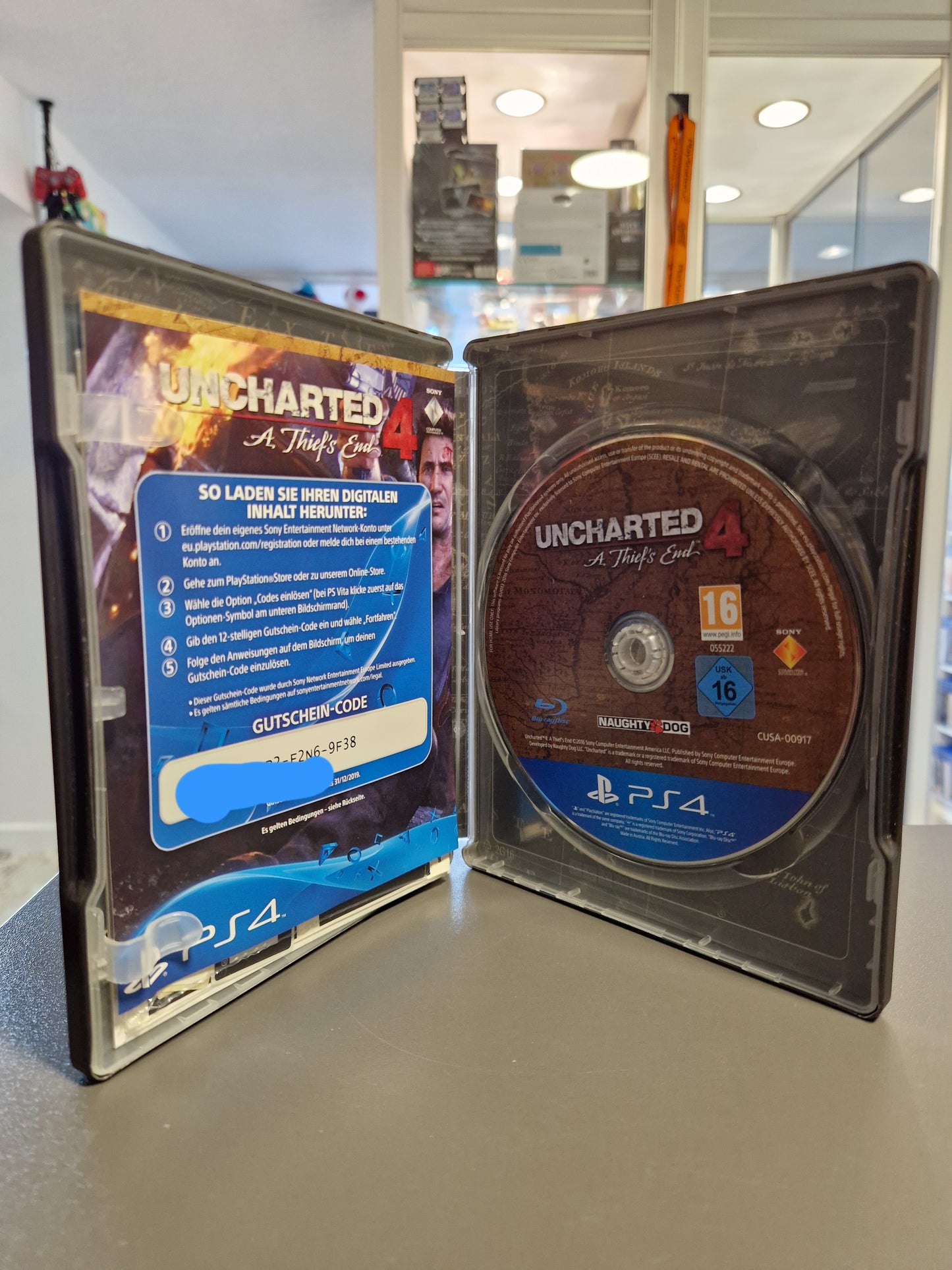 Uncharted 4-A Thief's End Steelbook + Spiel Sony PlayStation 4