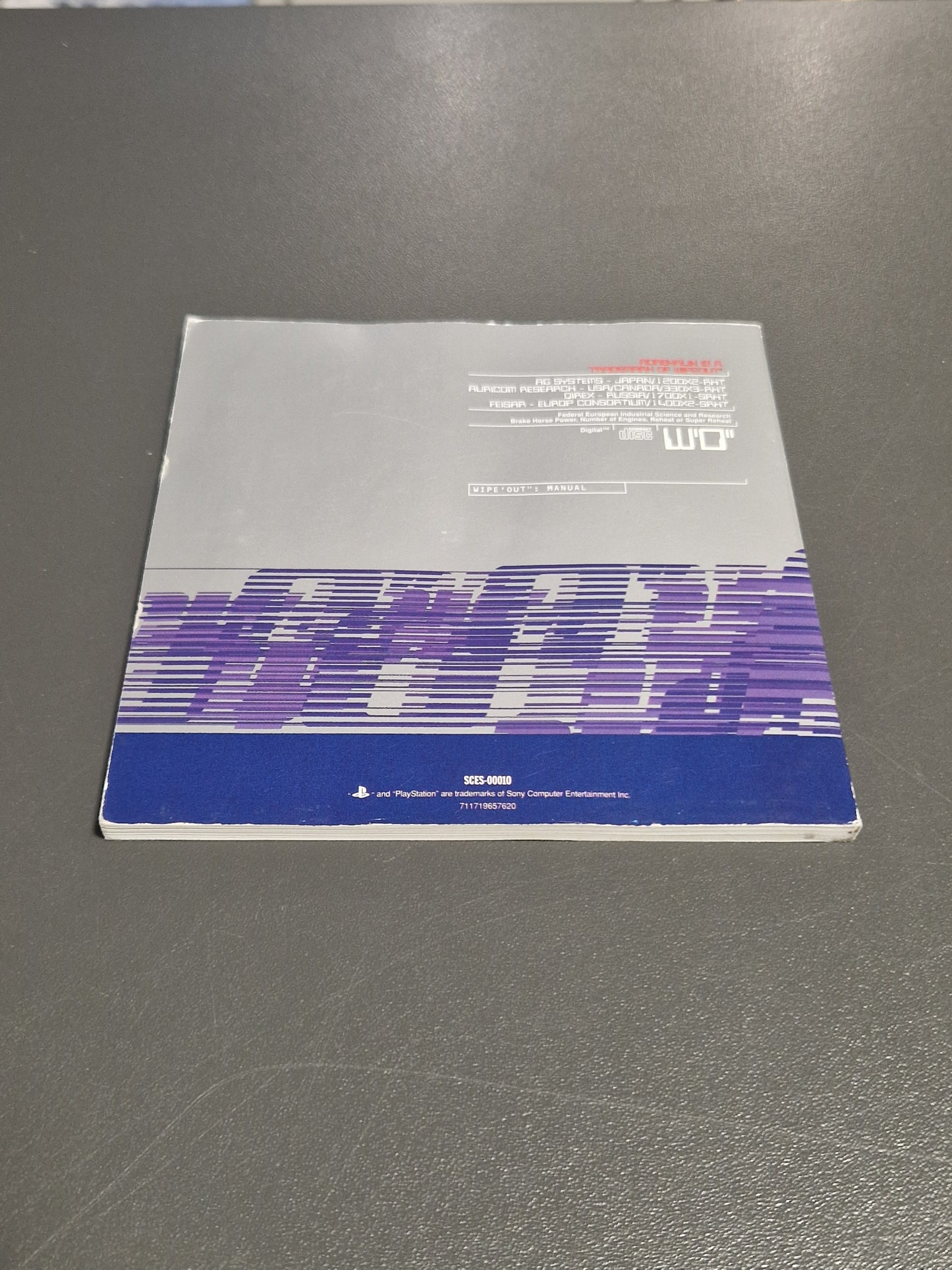 WipEout Platinum Sony PlayStation 1 PS1 Anleitung