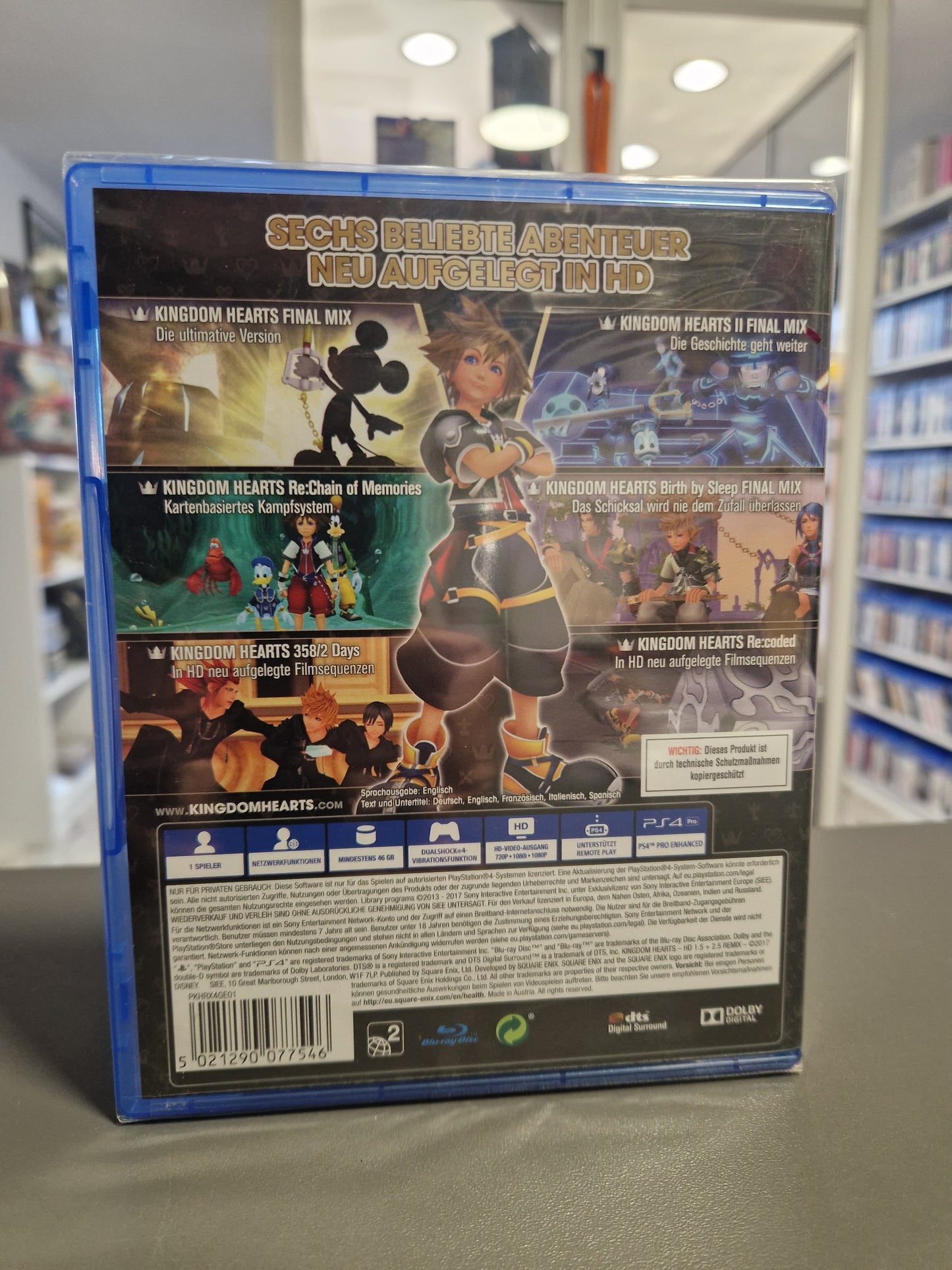 Kingdom Hearts HD 1.5 und 2.5 Remix PS4 Hülle Zustand Neu