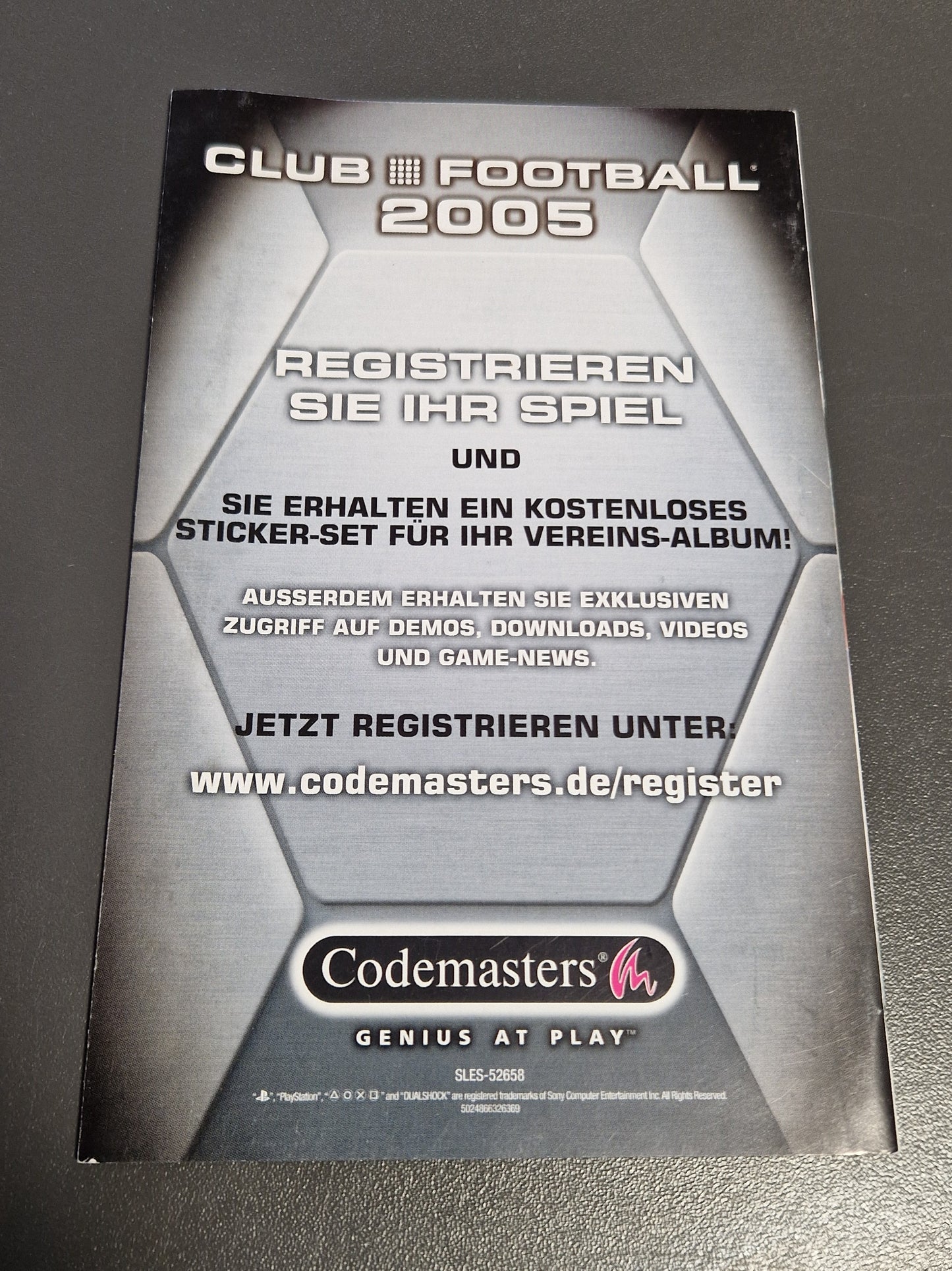 HSV Club Football 2005 PS2 PlayStation 2 Anleitung