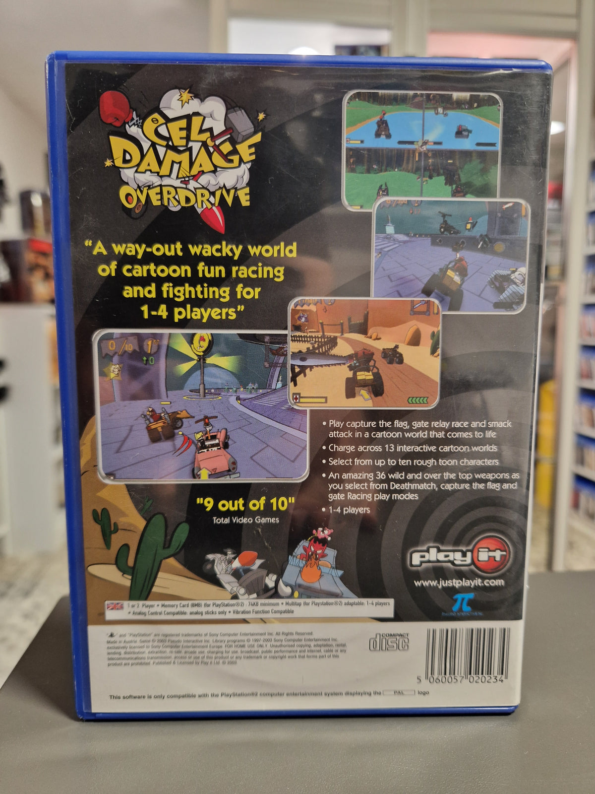 Rückseite der PS2 Hülle von Cel Damage Overdrive mit EAN 5060057020234.