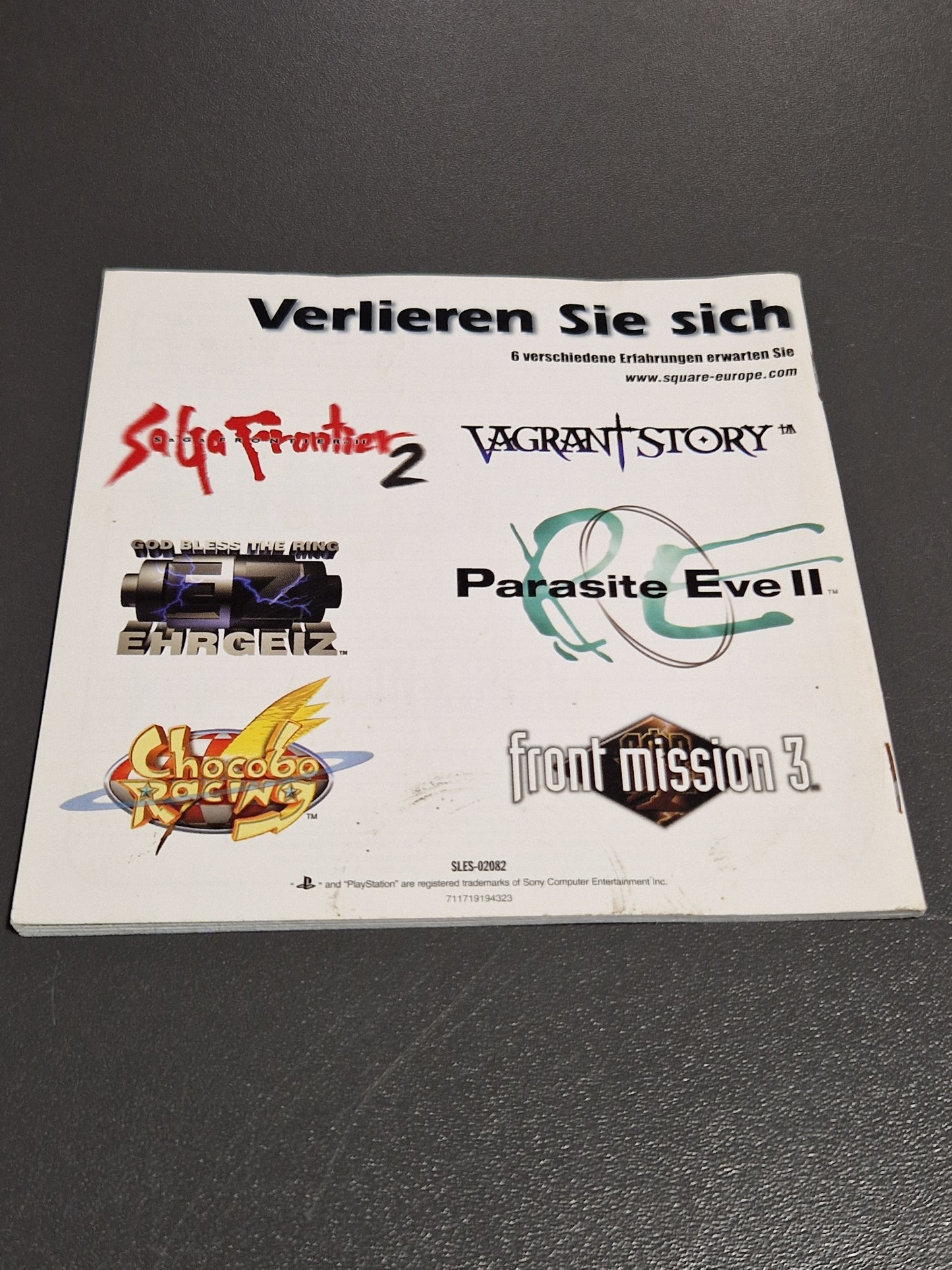 Final Fantasy VIII 8 - Playstation PS1 Anleitung