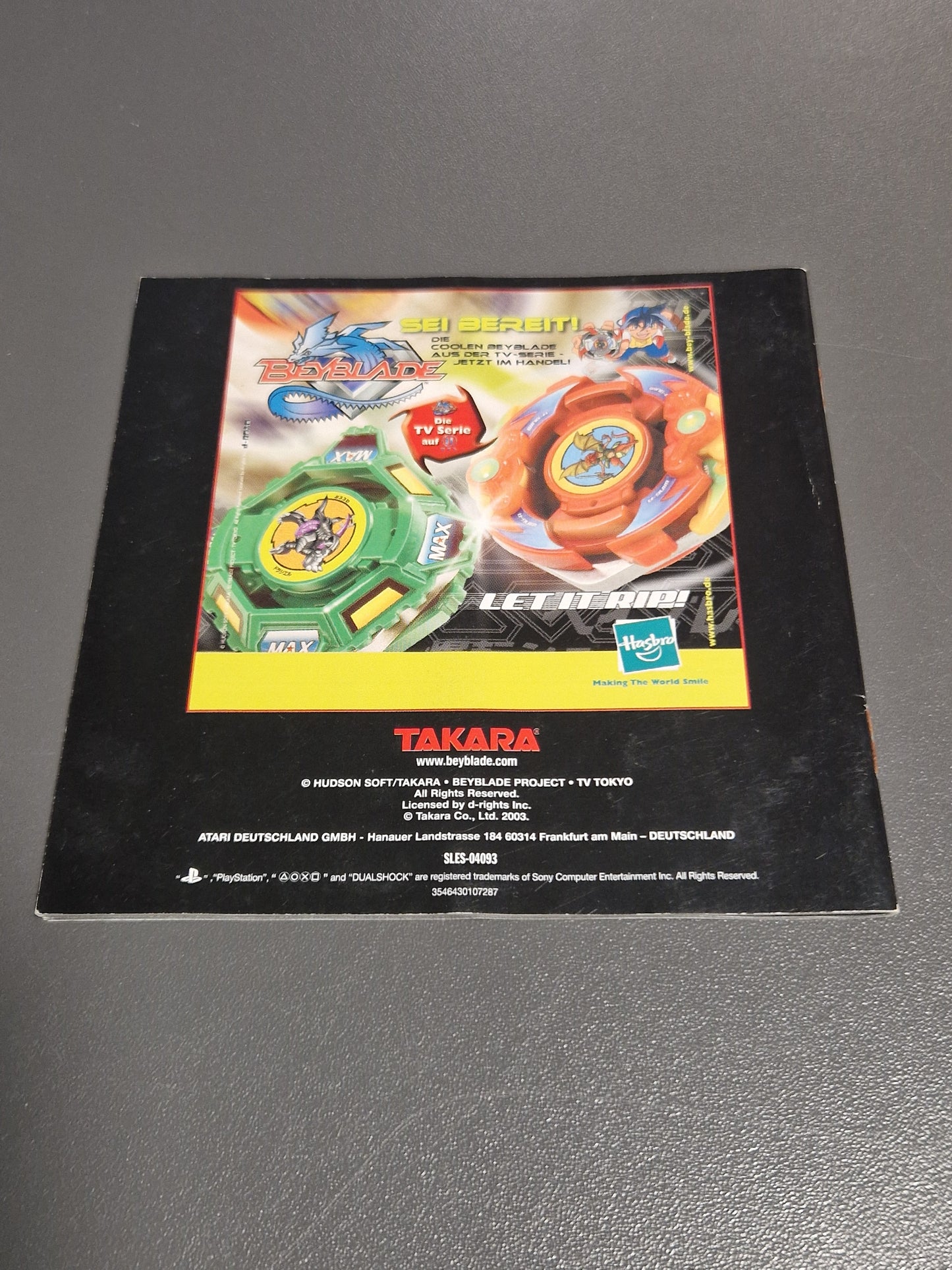 Beyblade Let it Rip Playstation 1 PS1 Anleitung