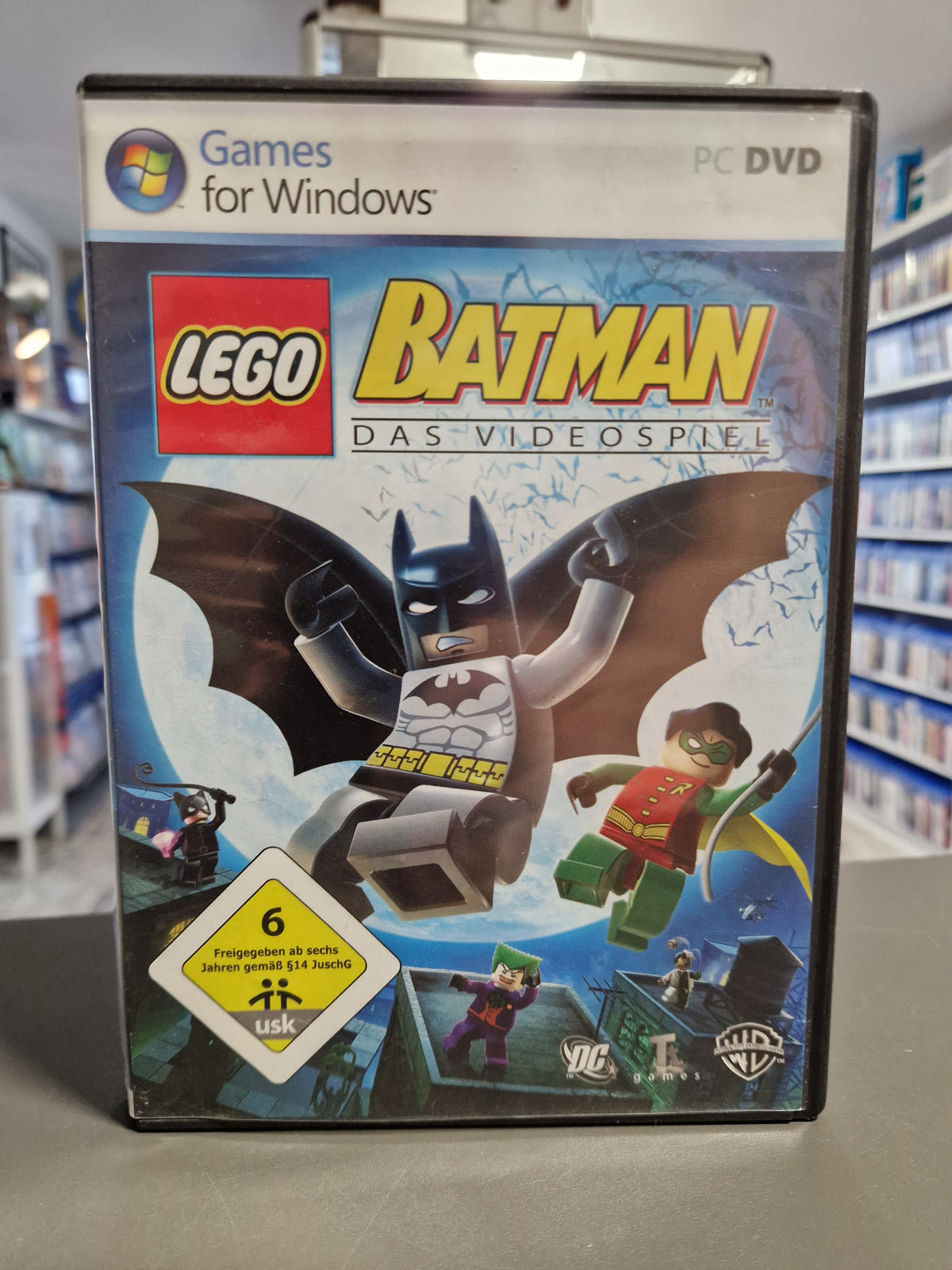 Vorderseite der Games for Windows PC Hülle von LEGO Batman Das Videospiel