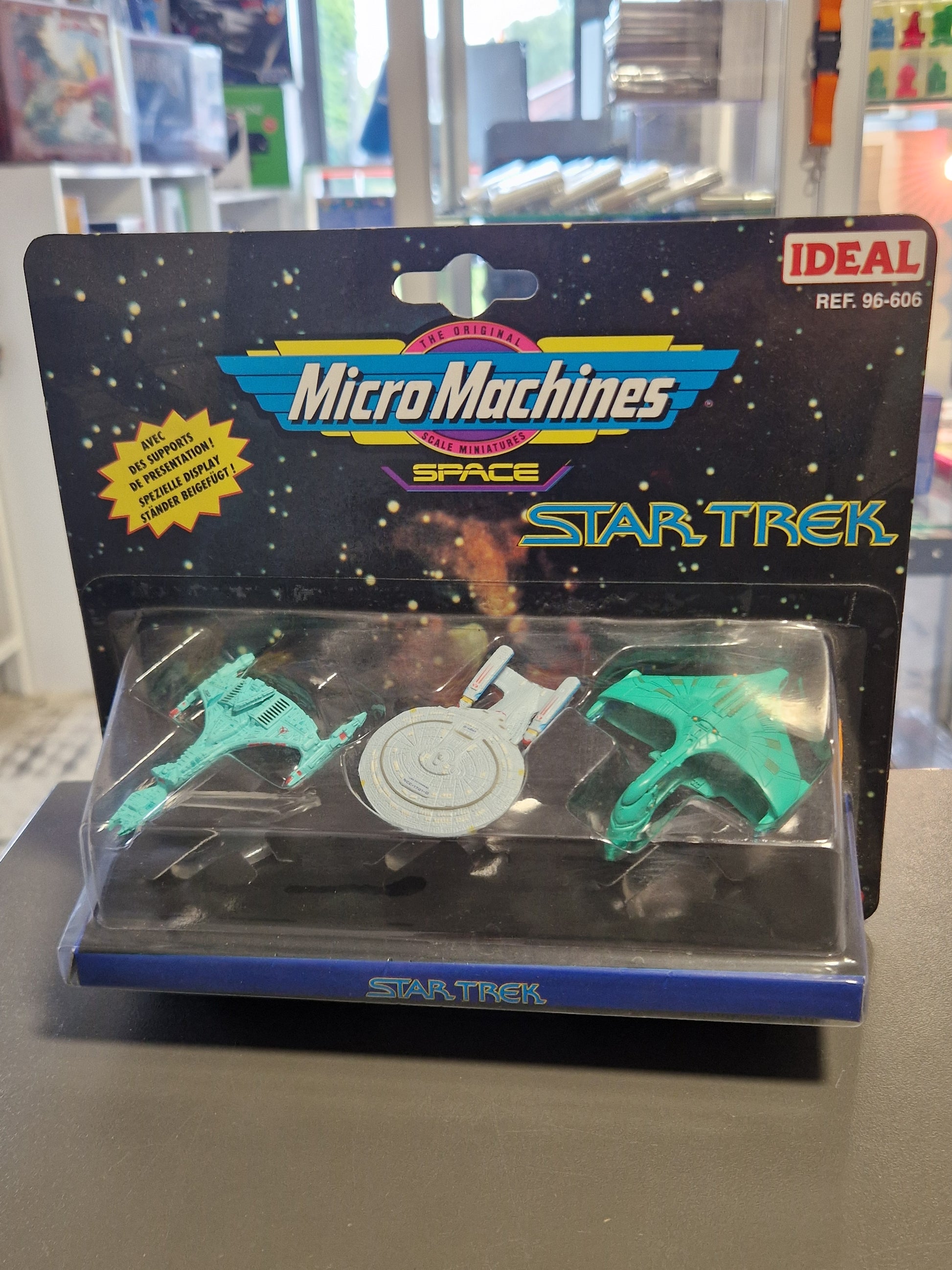 Galoob Micro Machines Star Trek Space Miniatures Set von Ideal Ref. 96-606 originalverpackt im Laden Memory Lane Rhauderfehn.