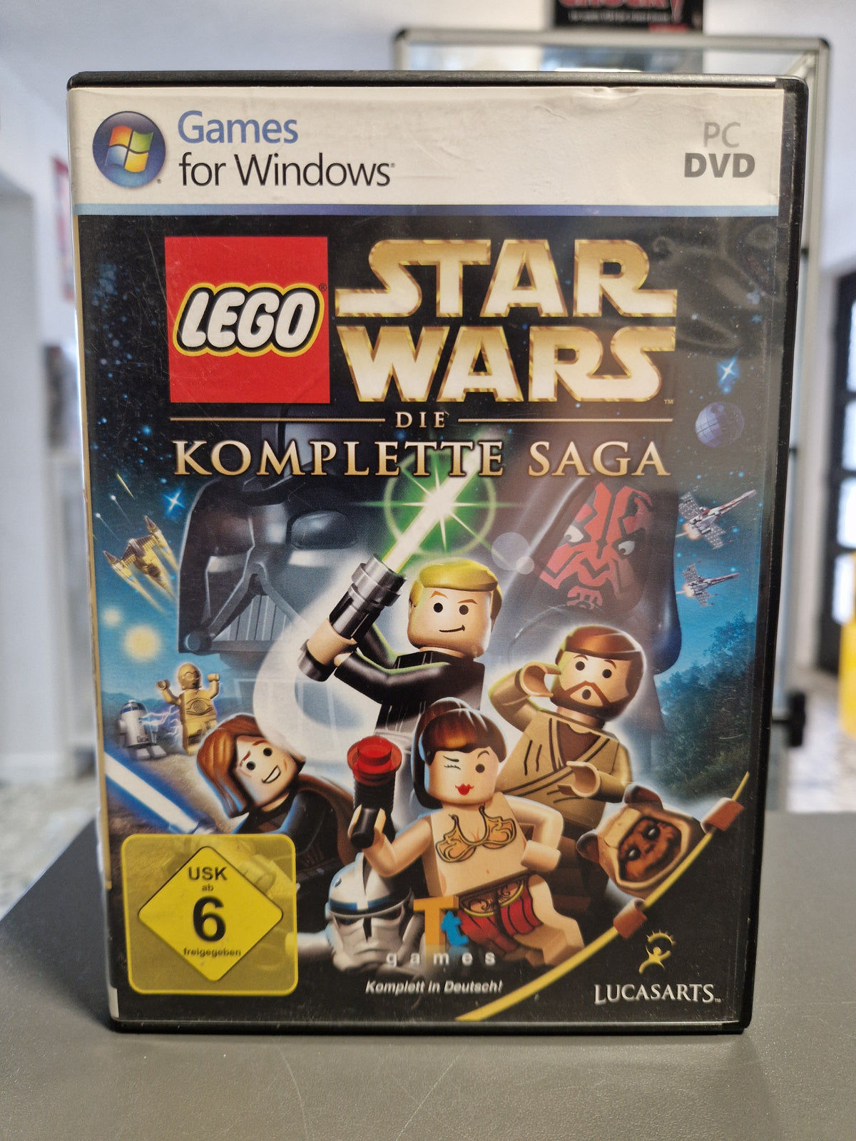 Vorderseite der PC Hülle von LEGO Star Wars Die komplette Saga.