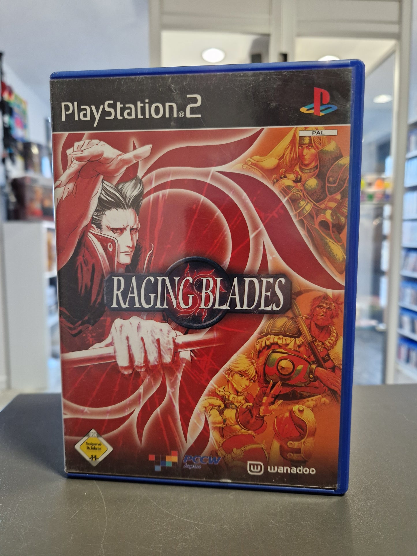 Raging Blades PS2 Spiel Hülle Vorderseite vollständig CIB
