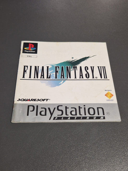 Final Fantasy 7 Playstation PS1 Anleitung