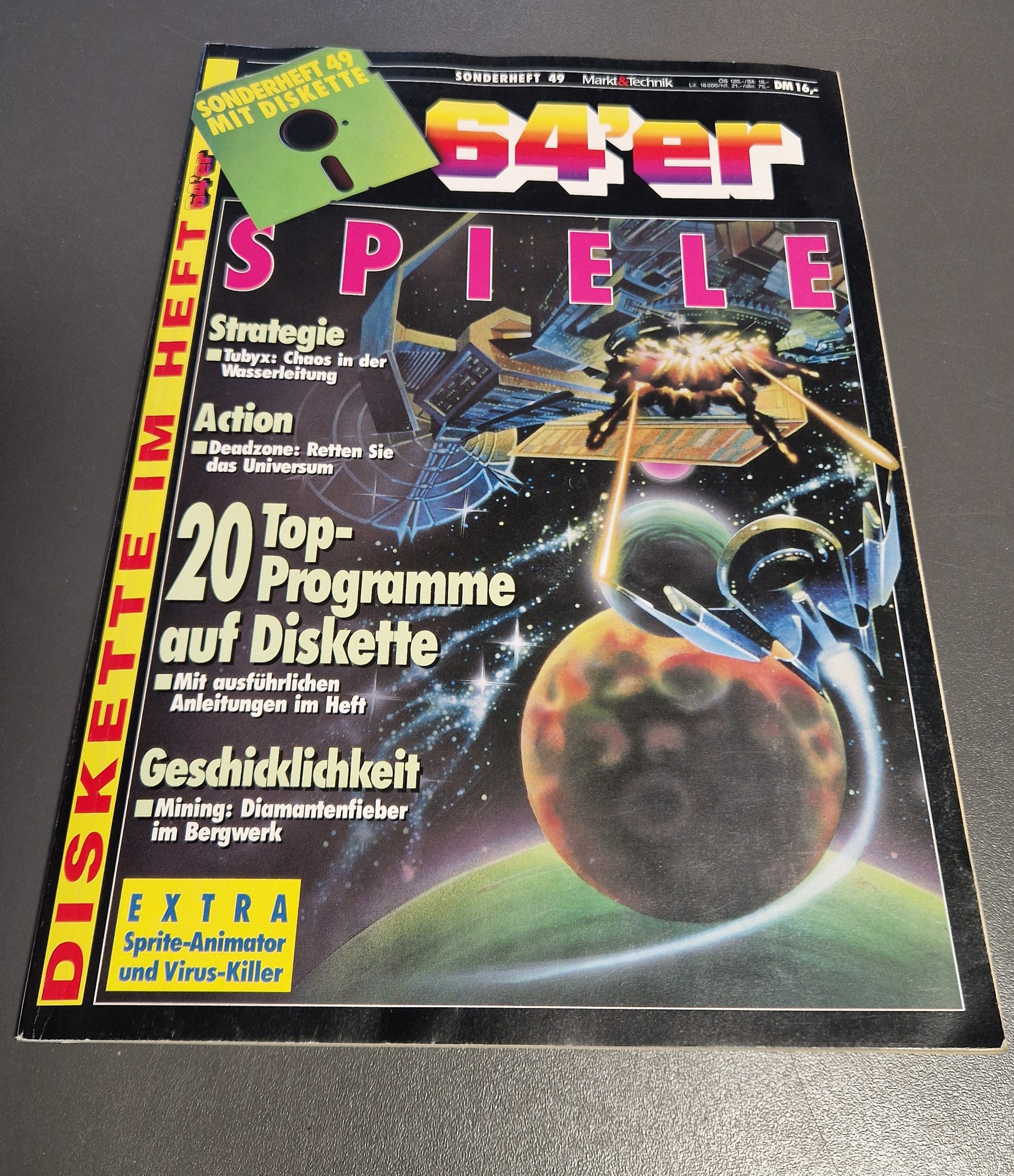 64'er Sonderheft 49 Super Spiele C64 Magazin Markt und Technik inklusive originaler Diskette Memory Lane Games Ostfriesland