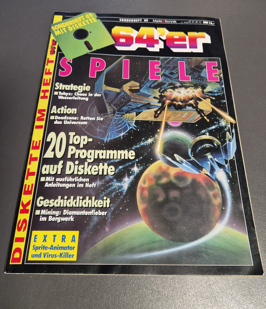 64'er Sonderheft 49 Super Spiele C64 Magazin Markt und Technik inklusive originaler Diskette Memory Lane Games Ostfriesland