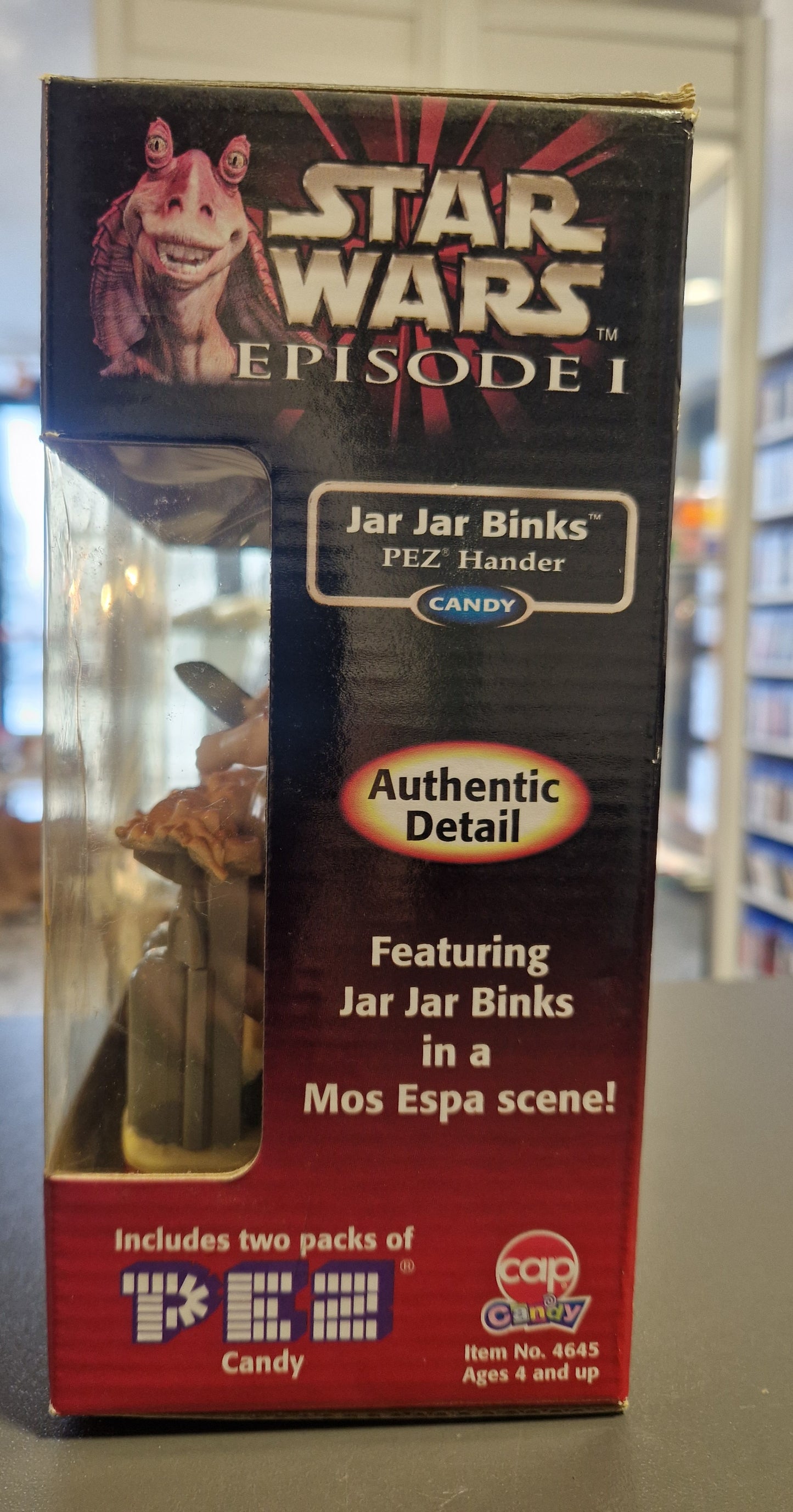 Star Wars Episode I - Jar Jar Binks PEZ Hander | Mos Espa Szene | NEU & OVP (1999)