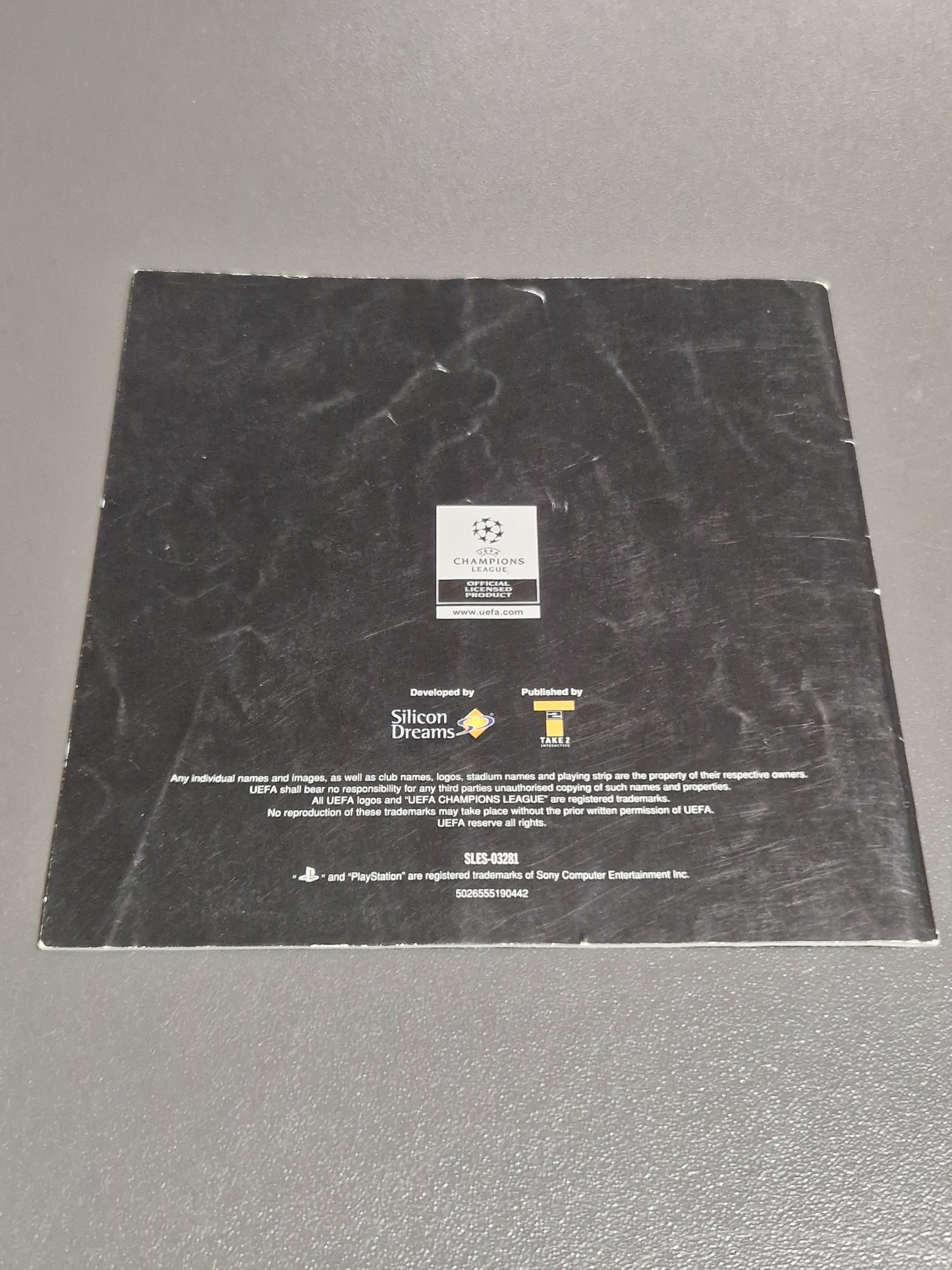 UEFA Champions League Season 2000/2001 PS1 Playstation Anleitung
