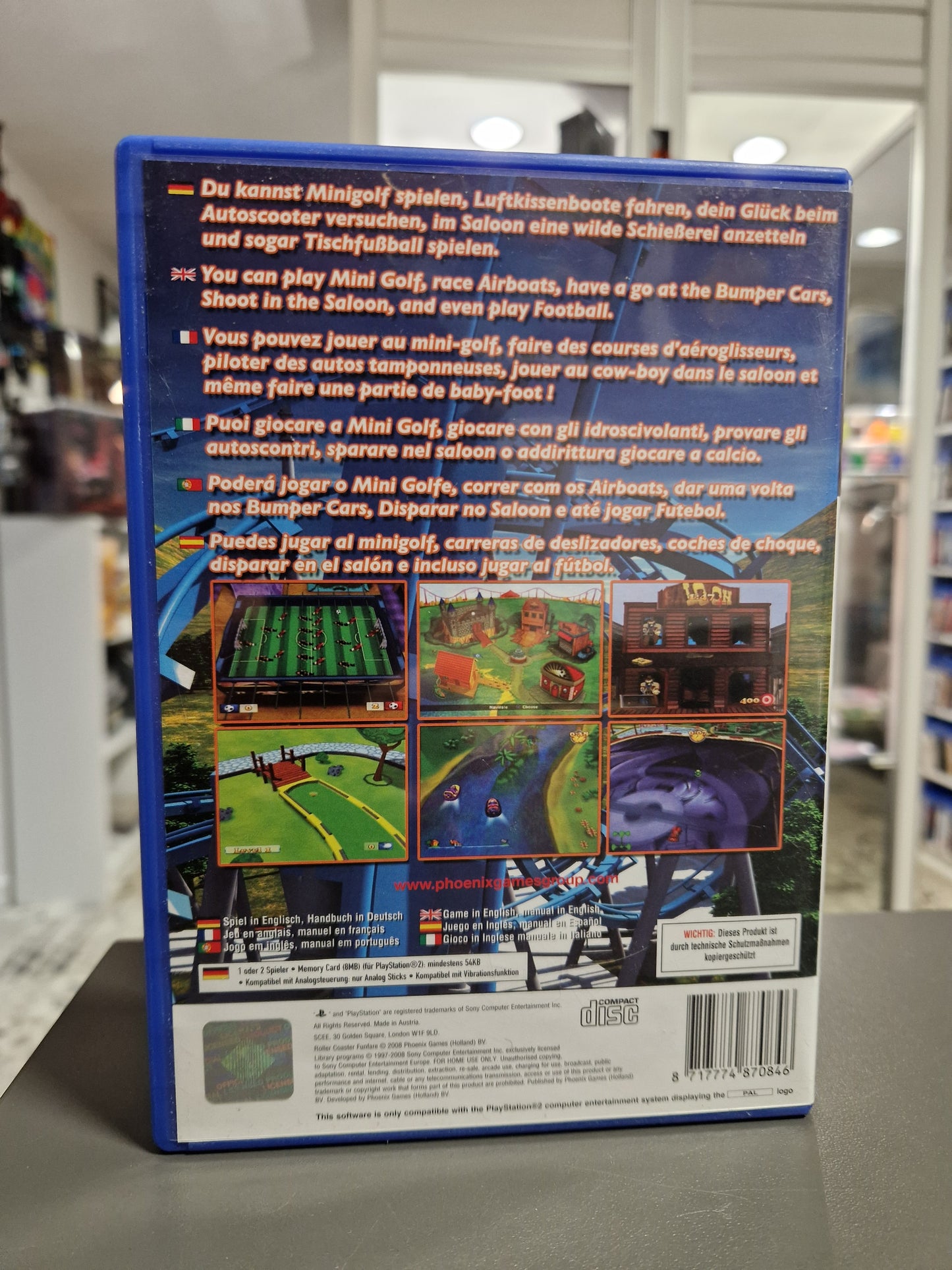 Roller Coaster Funfare (Sony PlayStation 2) – Top Zustand, Disc kratzerfrei