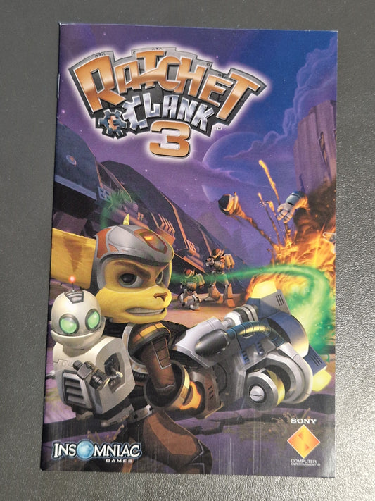 Ratchet Clank 3 - PS2 Booklet Playstation 2 Anleitung
