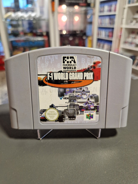 Vorderseite des originalen N64 Moduls F-1 World Grand Prix PAL Version.