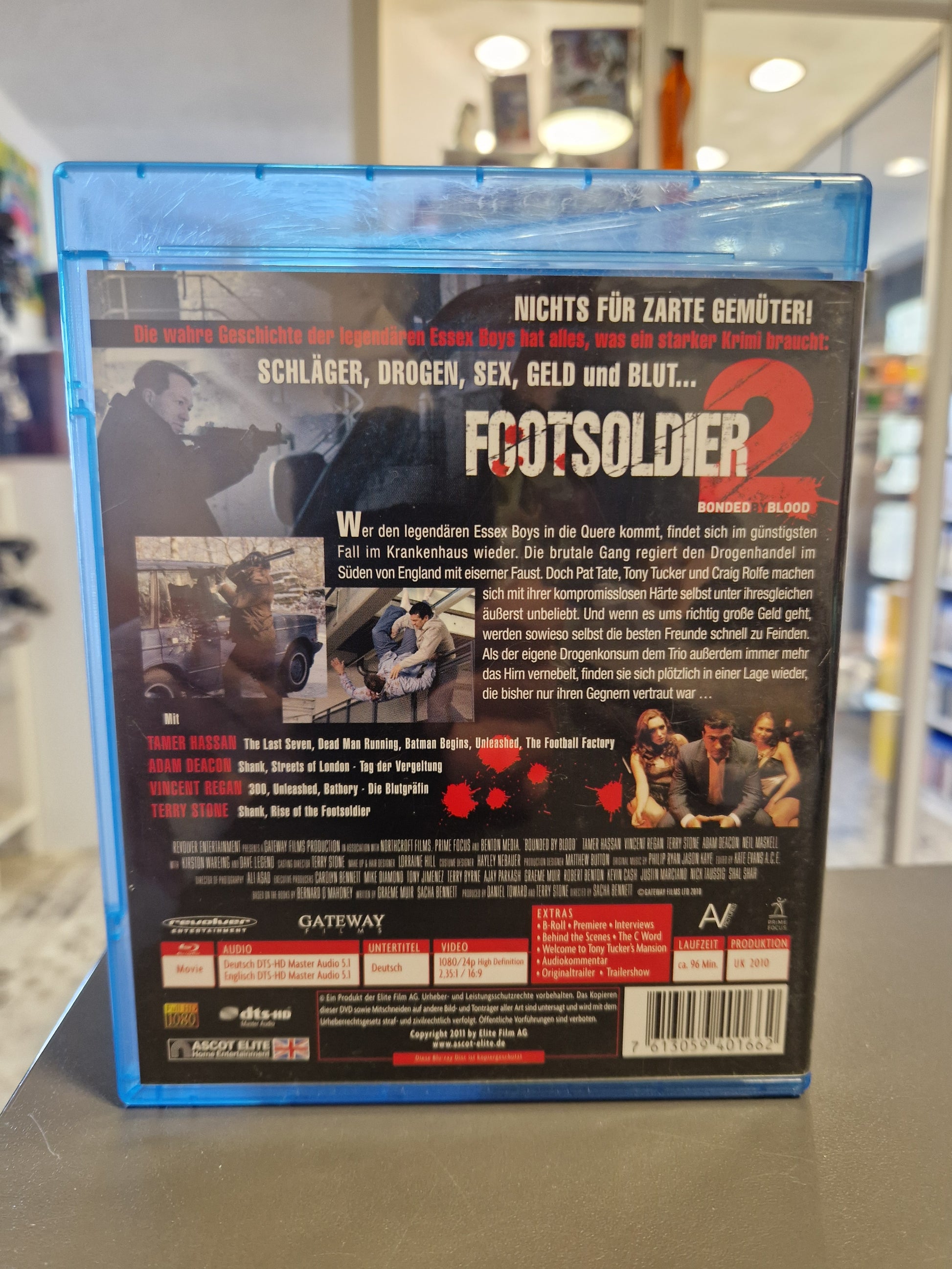 Rückseite der Footsoldier 2 Blu-ray Hülle mit Inhaltsangabe zum Gangster-Epos.