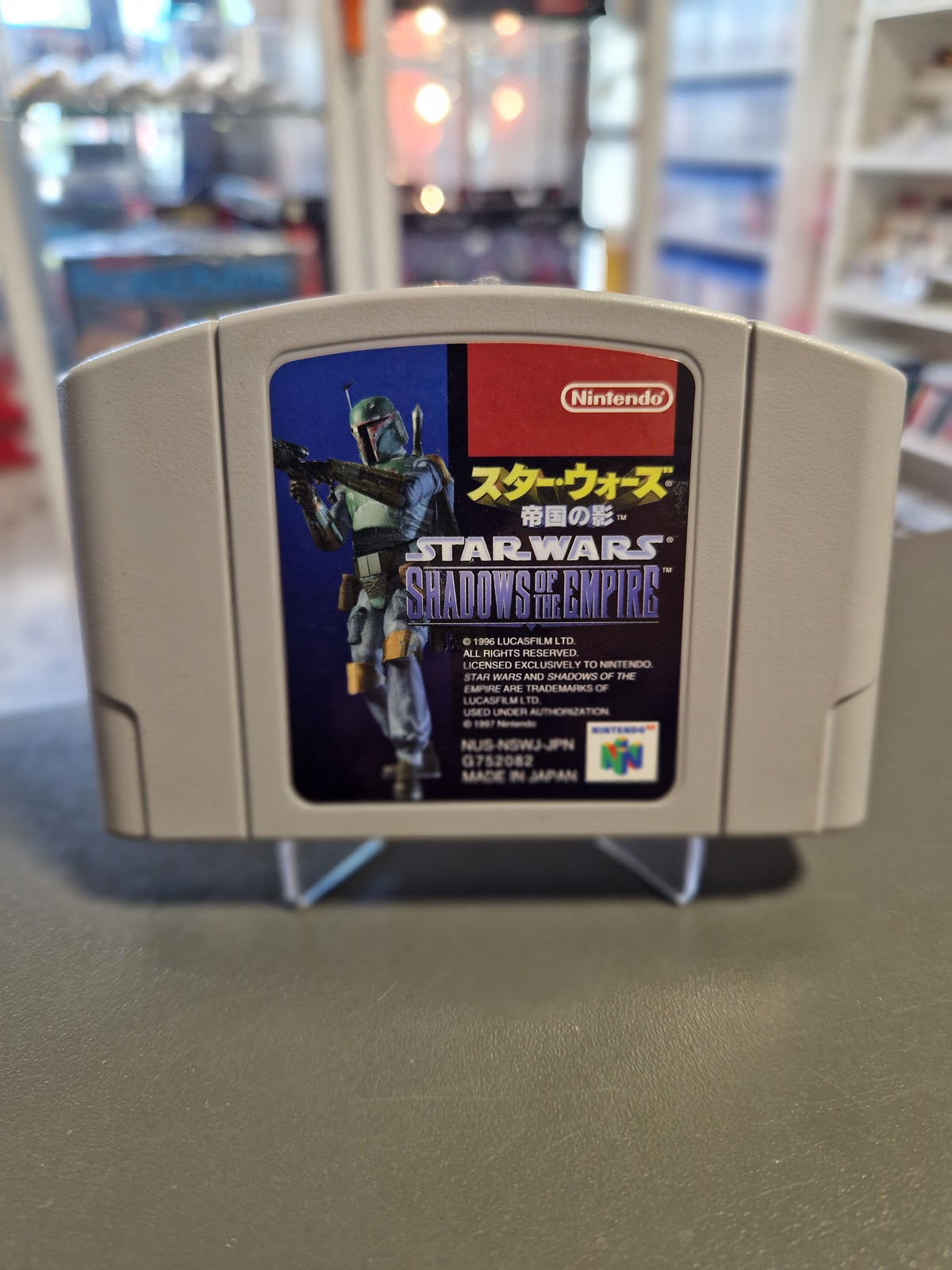 Vorderseite des japanischen Nintendo 64 Moduls Star Wars Shadows of the Empire.