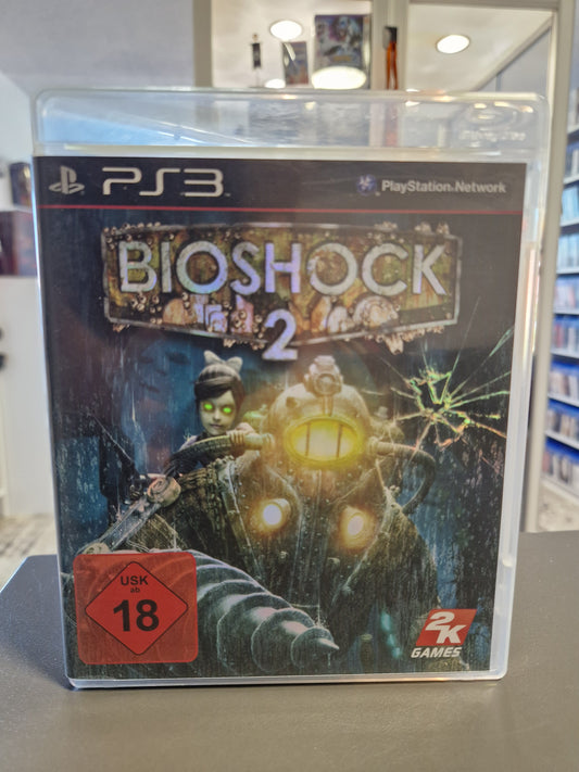 Vorderseite der PlayStation 3 Hülle von BioShock 2 mit USK 18 Logo.