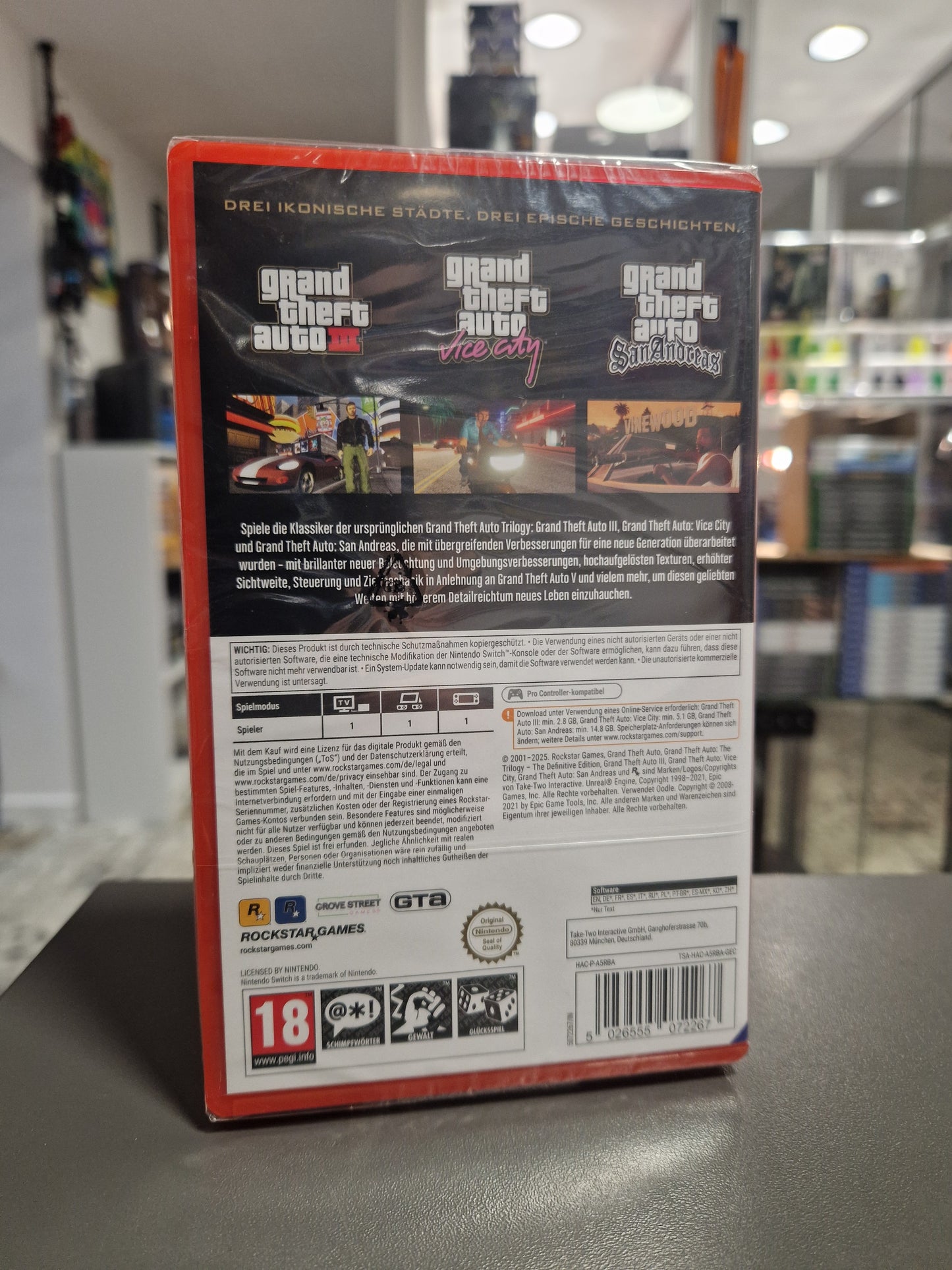 GTA Grand Theft Auto: The Trilogy The Definitive Edition - NEU Downloadcode Nintendo Switch