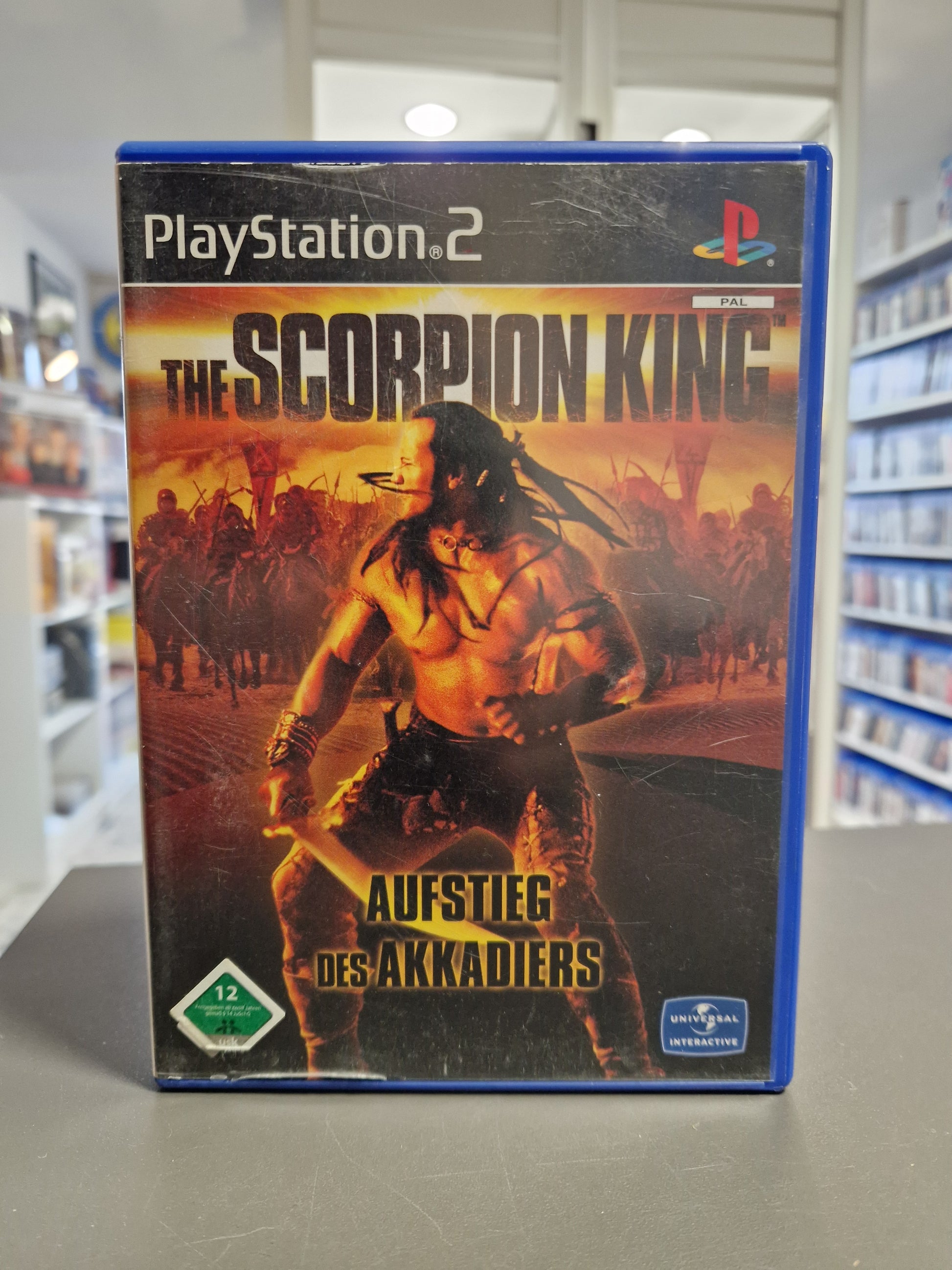 The Scorpion King PS2 Spiel – Hülle mit Gebrauchsspuren an der Folie