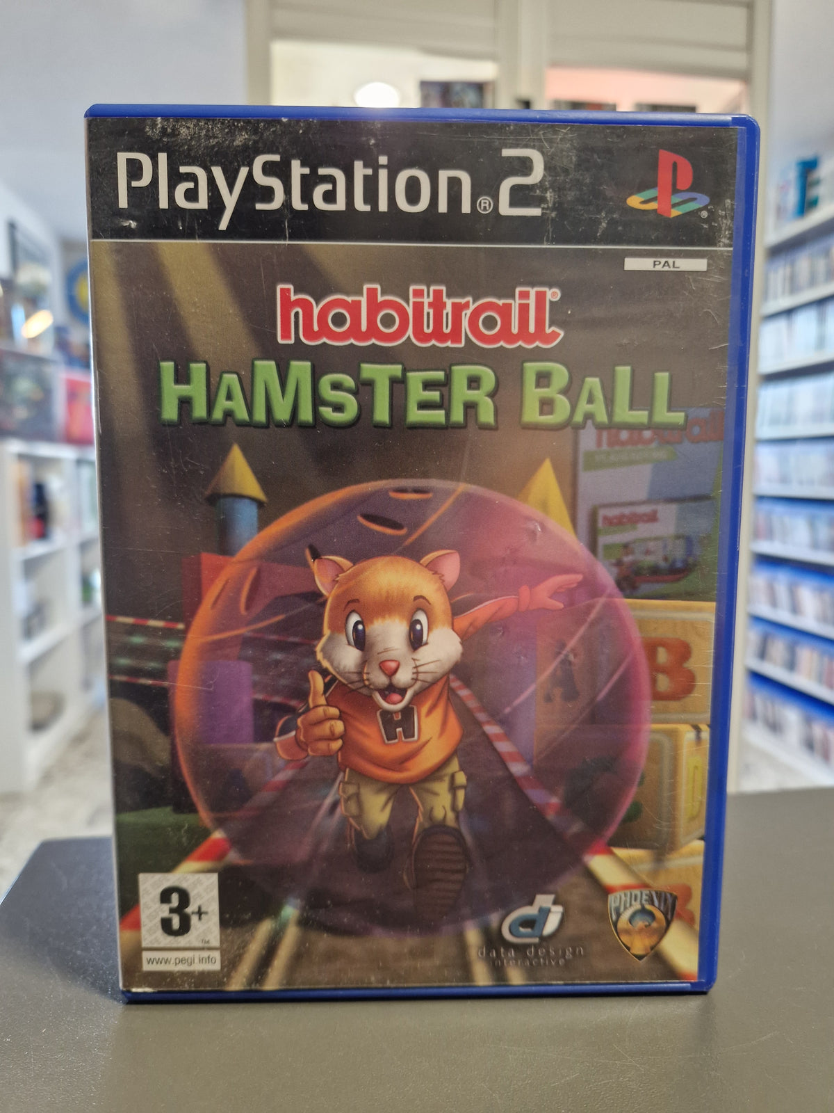 Vorderseite der PS2 Hülle von Habitrail Hamster Ball.