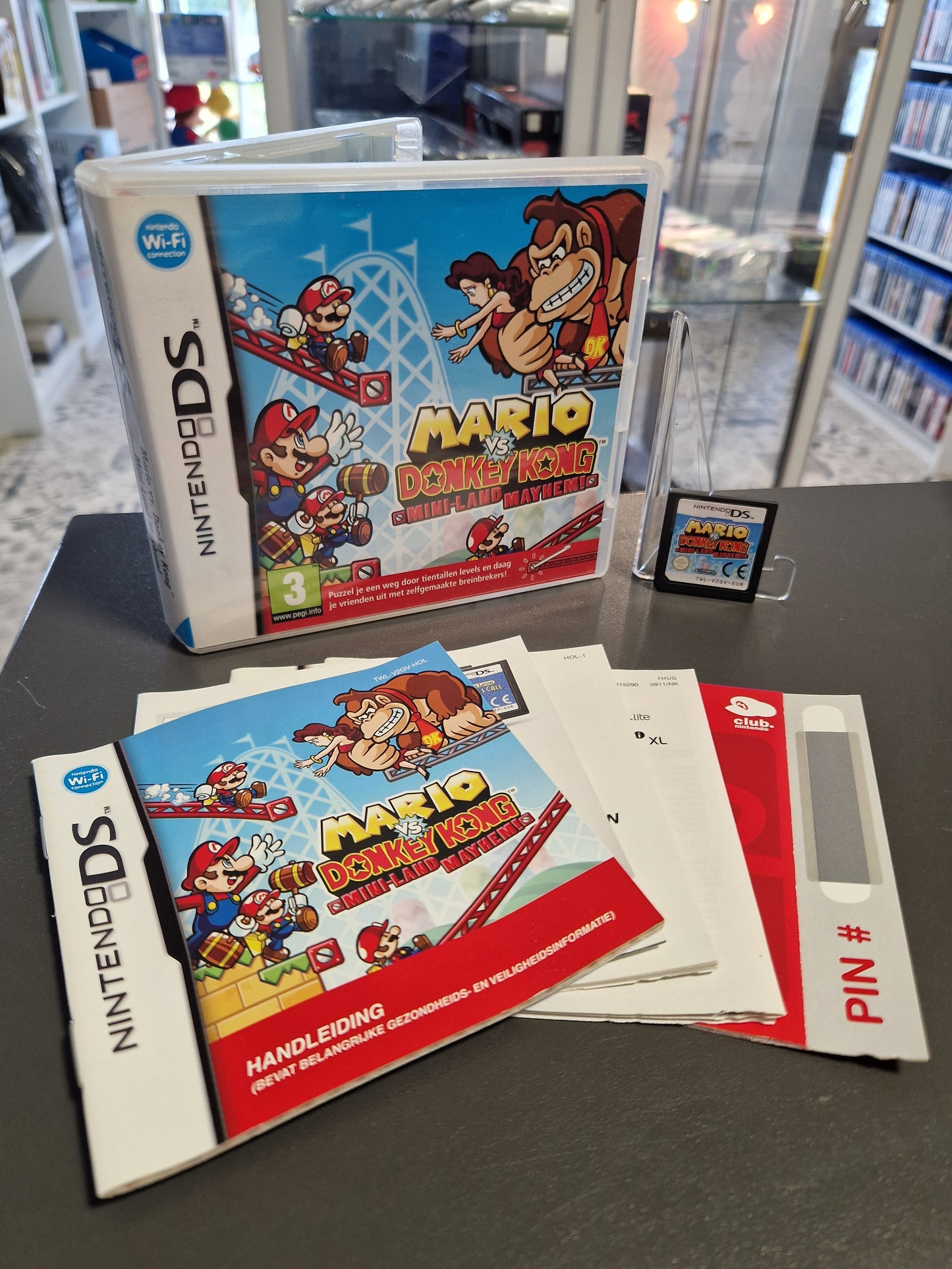 Mario vs. Donkey Kong Mini-Land Mayhem Nintendo DS Spiel NL Ausgabe Cover Niederländisch Spiel auf Deutsch spielbar Memory Lane Games Leer Papenburg