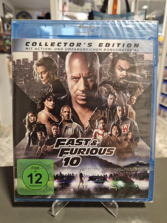 Fast & Furious 10 Blu-ray Collector's Edition OVP mit FSK 12 Logo – Actionfilm mit Vin Diesel und Jason Momoa
