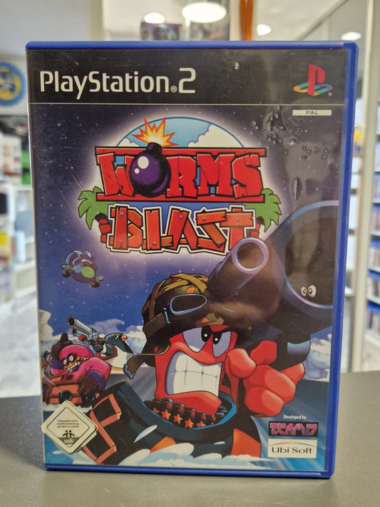 Worms Blast PS2 Spielhülle Vorderseite – Memory Lane Rhauderfehn