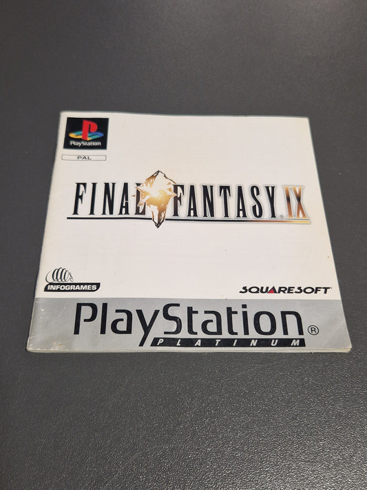 Final Fantasy IX Sony Playstation 1 PS1 Anleitung