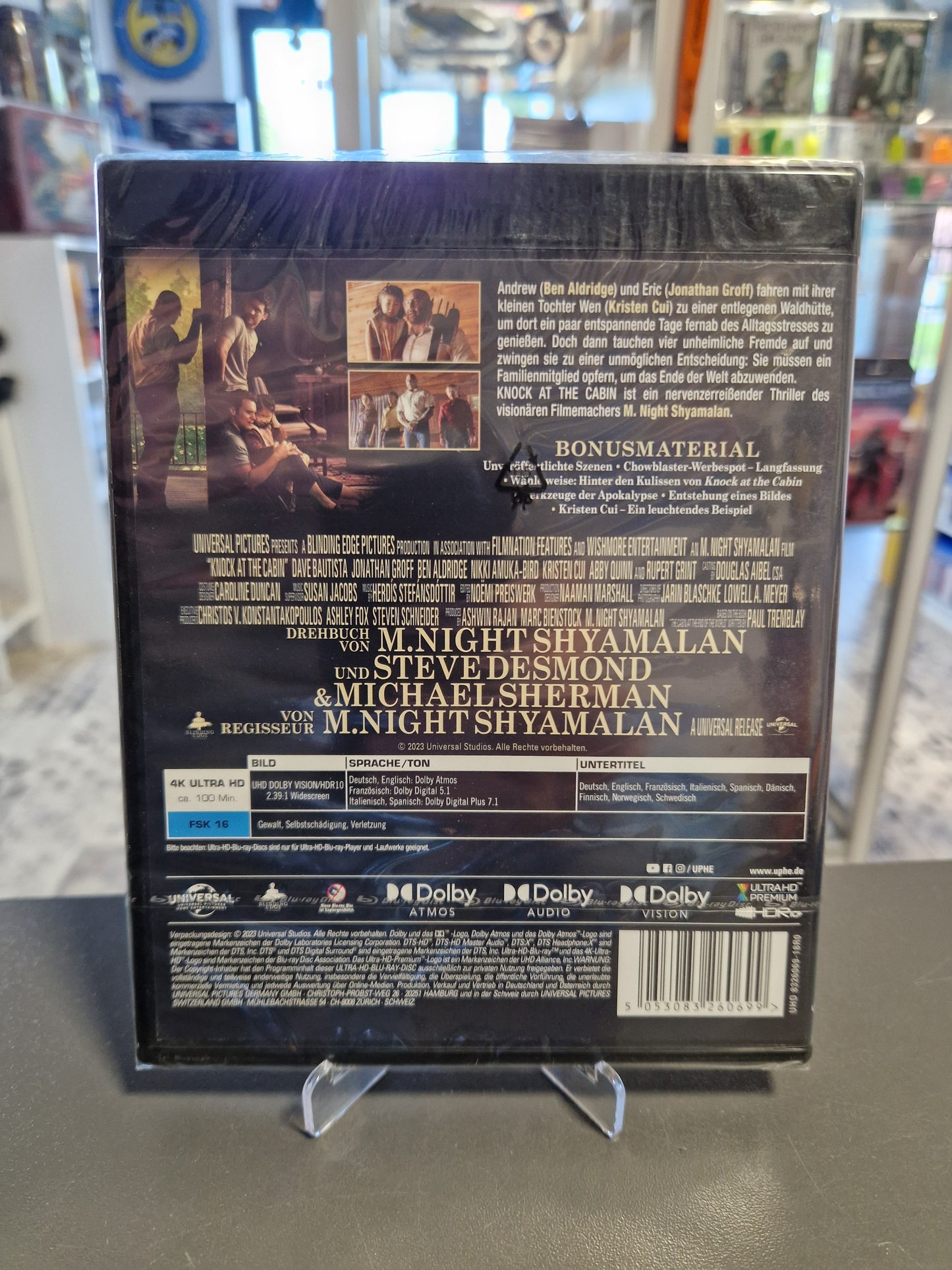 Rückseite der Knock at the Cabin 4K UHD Blu-ray