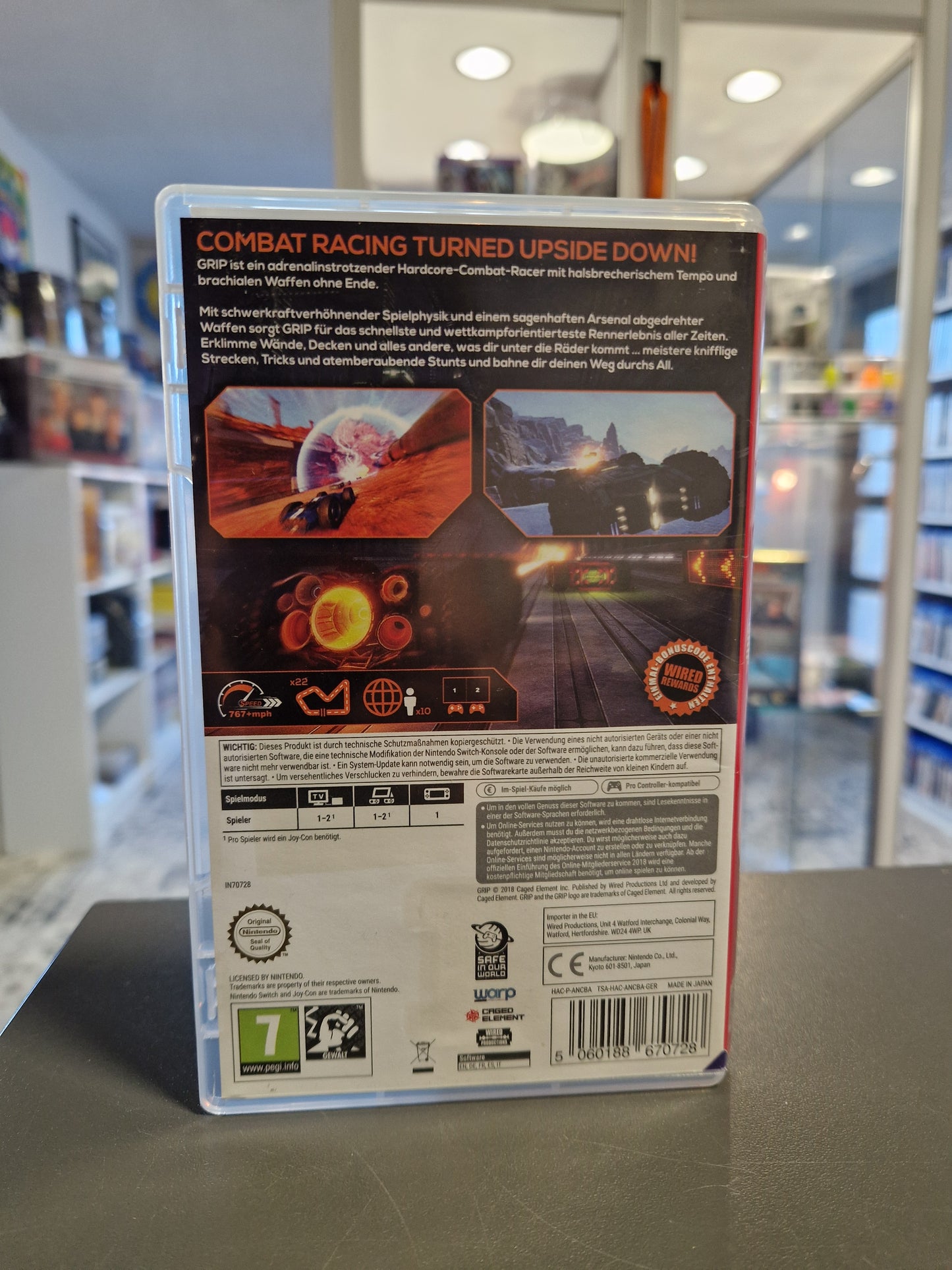 GRIP: Combat Racing (Nintendo Switch) – Top-Zustand – Modul & OVP