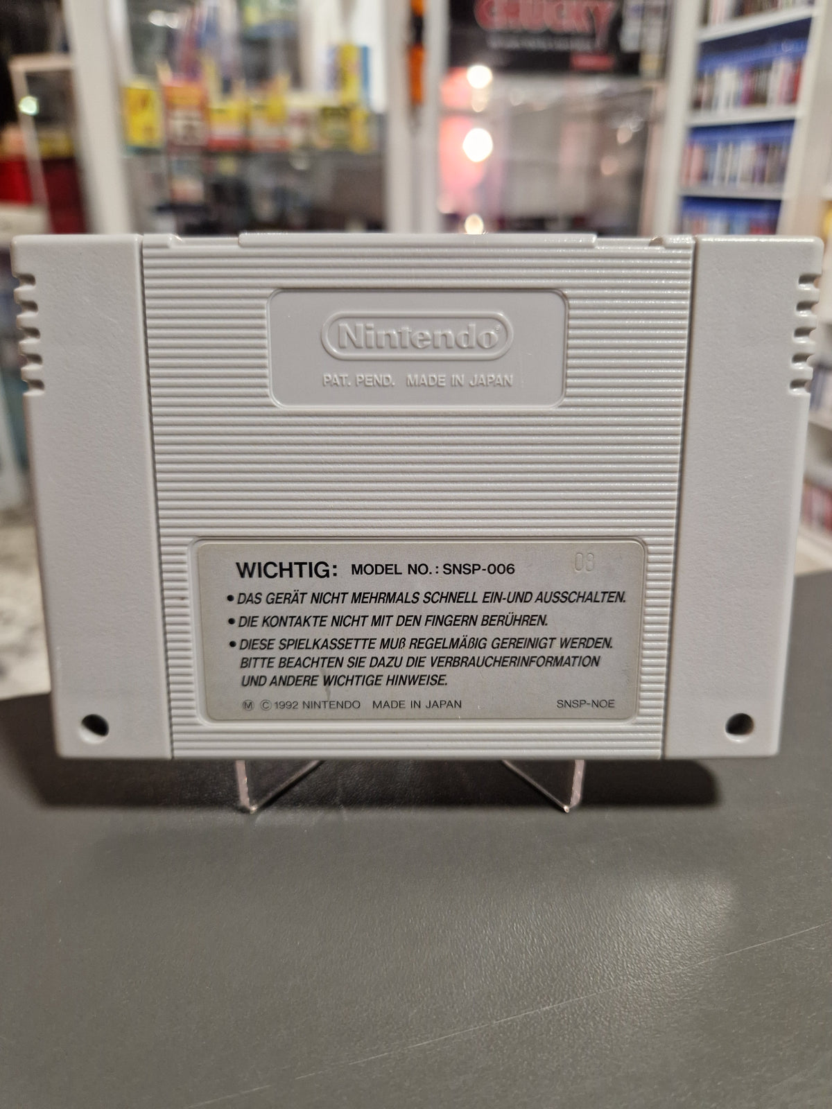 Rückseite des SNES Moduls Super Mario All Stars