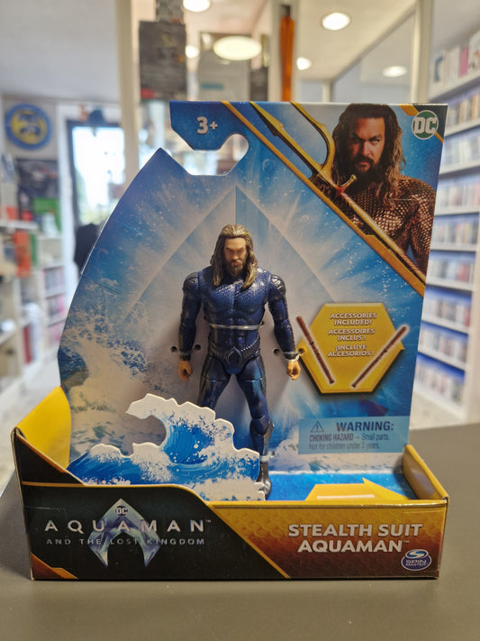Actionfigur mit Zubehör ca. 10cm – beweglich – bekannt aus Comics Stealth Suit Aquaman Limited Edition Orm – Spielzeug ab 3 Jahren DC