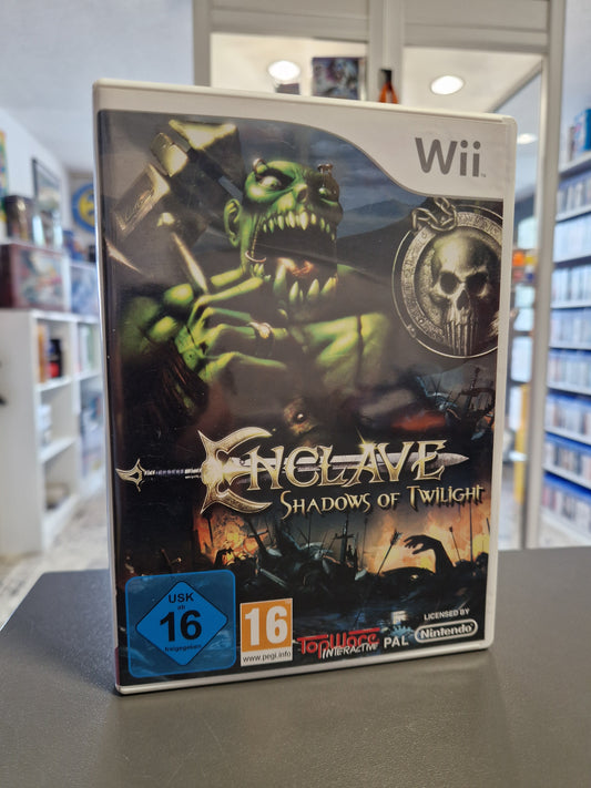 Cover von Enclave: Shadows of Twilight für Wii mit einem Krieger.