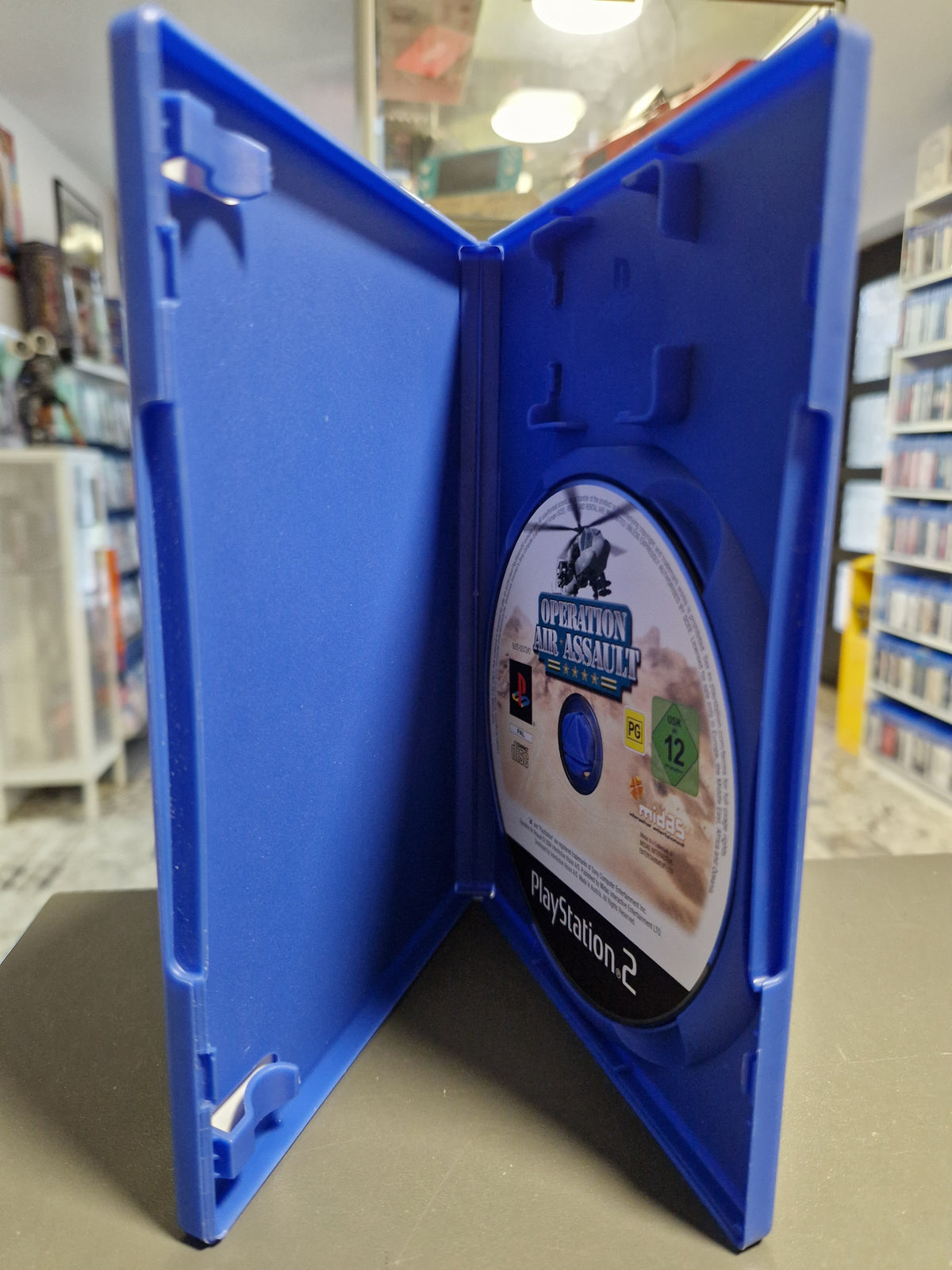 Geöffnete PS2 Hülle von Operation Air Assault