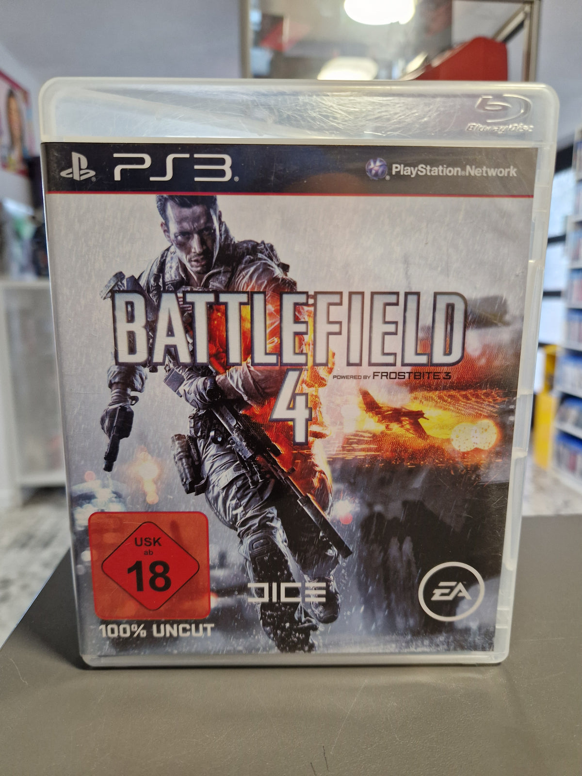 Vorderseite der PS3 Hülle von Battlefield 4 100% Uncut Version.