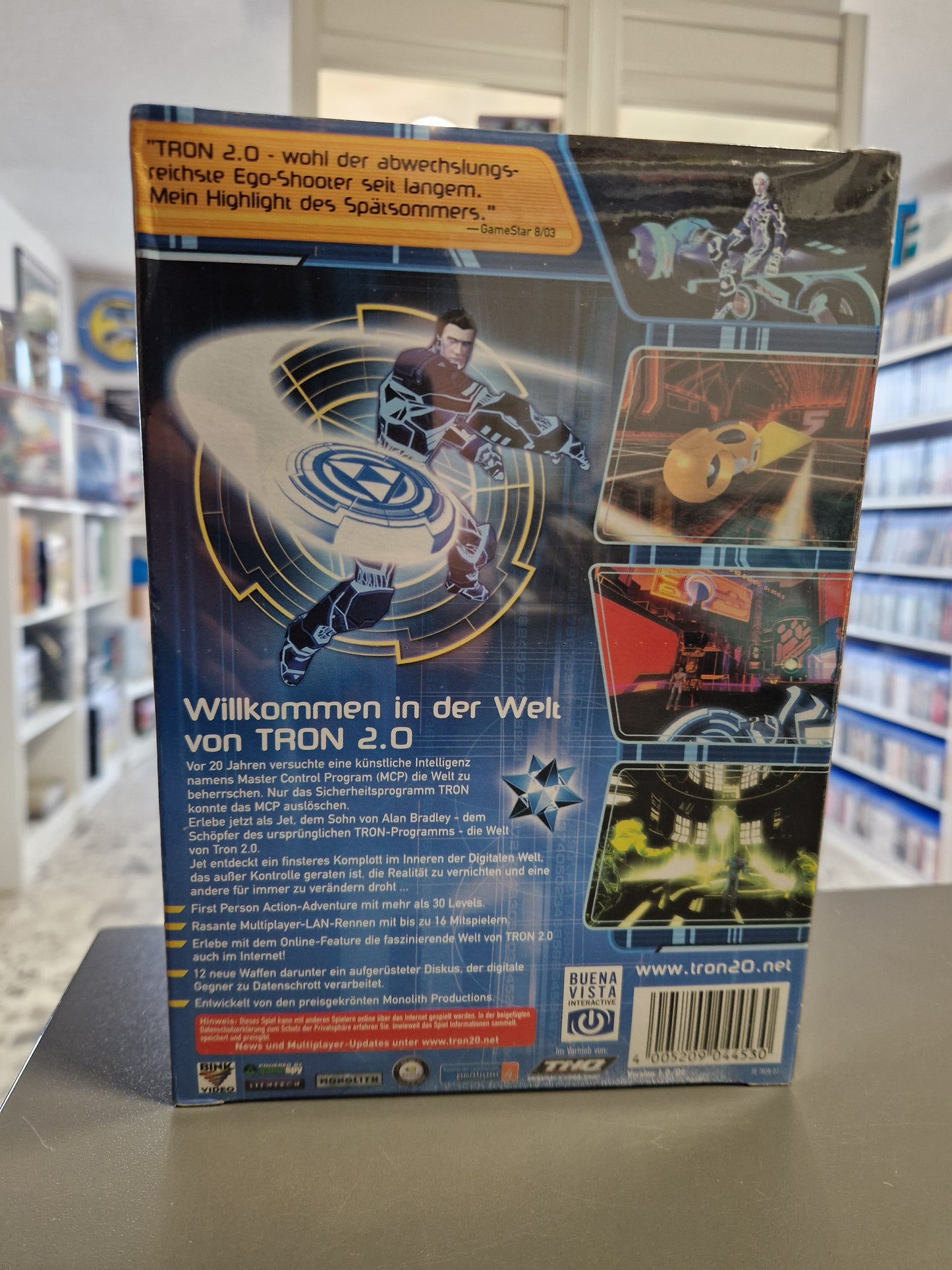 Rückseite TRON 2.0 PC Spiel Big Box Deutsche Version - Memory Lane