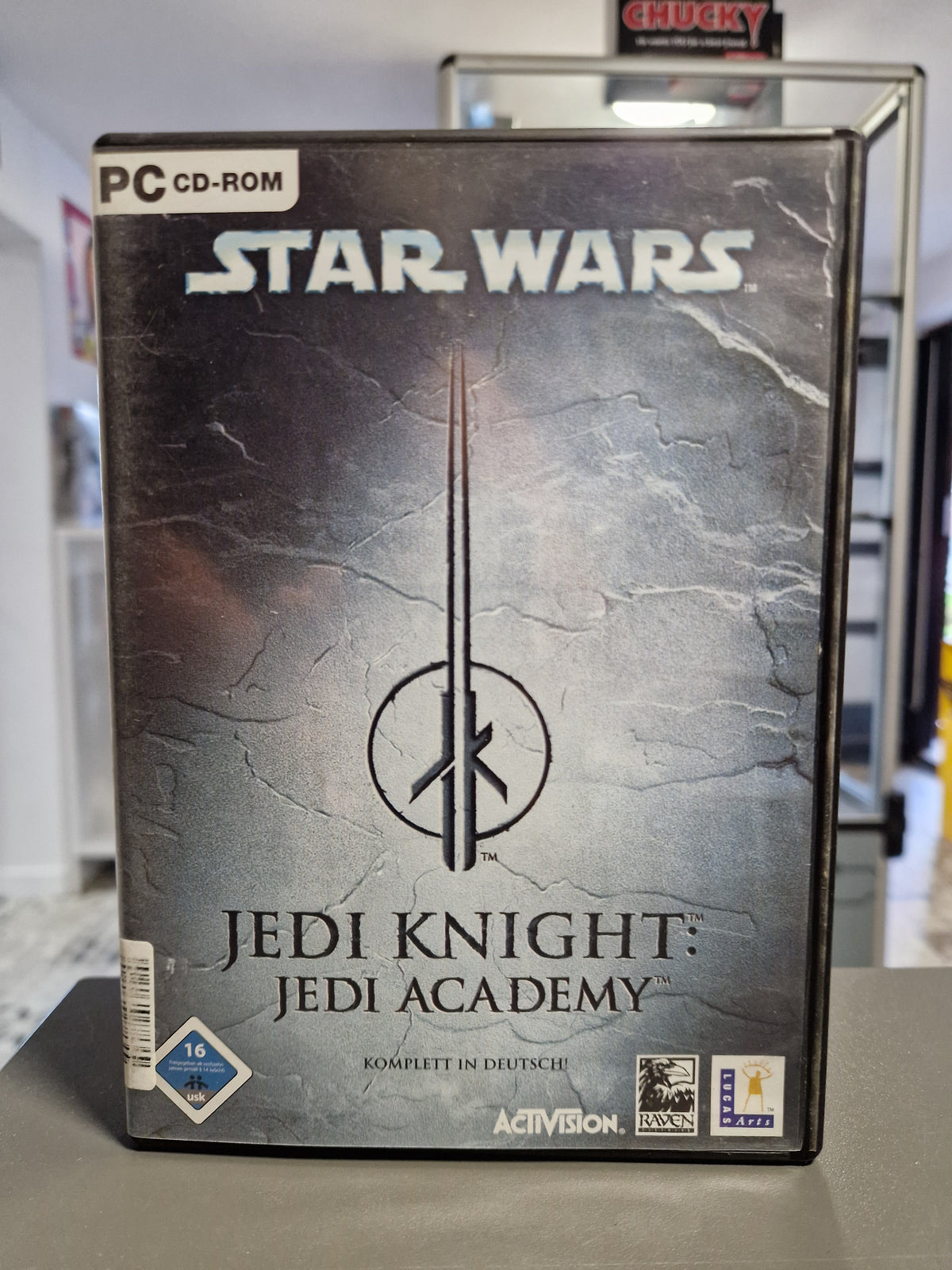 Vorderseite der PC Hülle von Star Wars Jedi Knight Jedi Academy.
