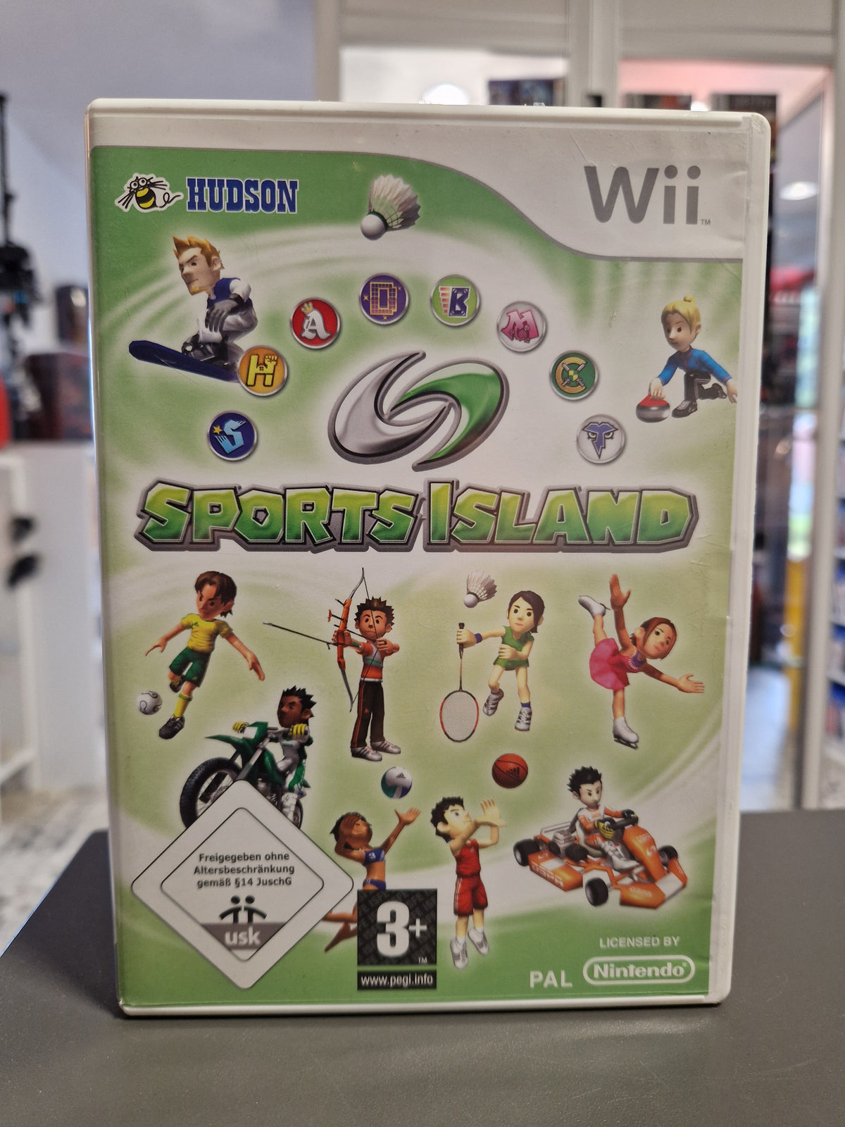 Vorderseite der Hülle von Sports Island für Nintendo Wii.