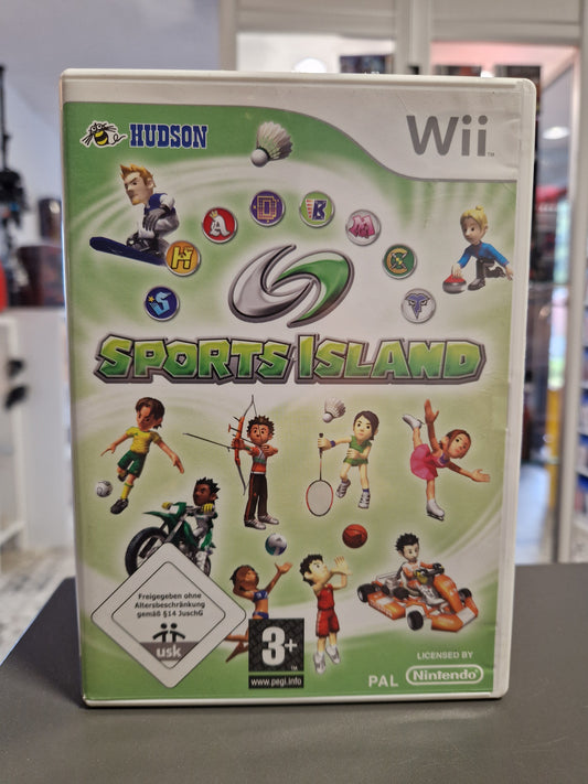 Vorderseite der Hülle von Sports Island für Nintendo Wii.