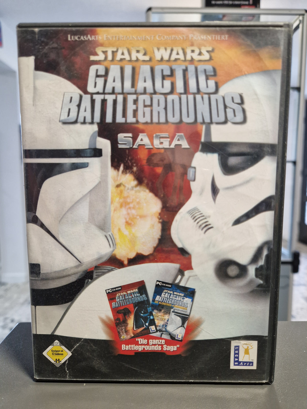 Vorderseite der PC Hülle von Star Wars Galactic Battlegrounds Saga.