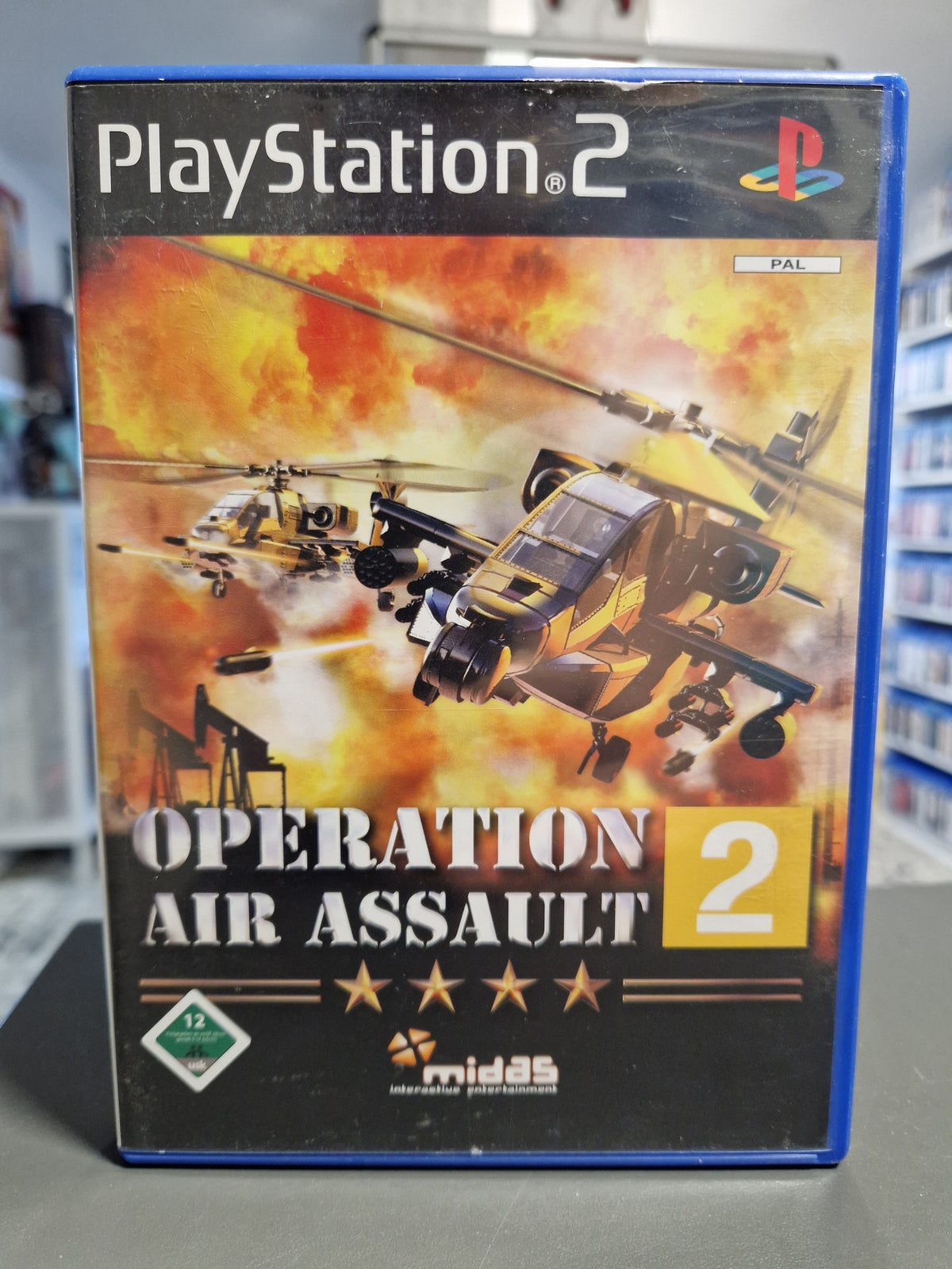 orderseite der PS2 Hülle von Operation Air Assault 2 von Midas.