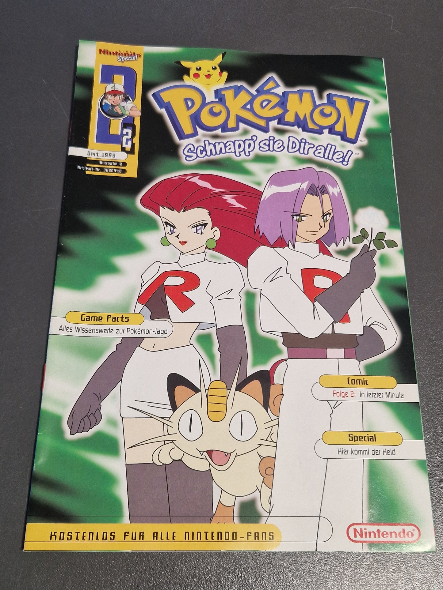 Club Nintendo Special Pokémon Heft Ausgabe 2 Oktober 1999 Team Rocket Cover James Jessie Mauzi