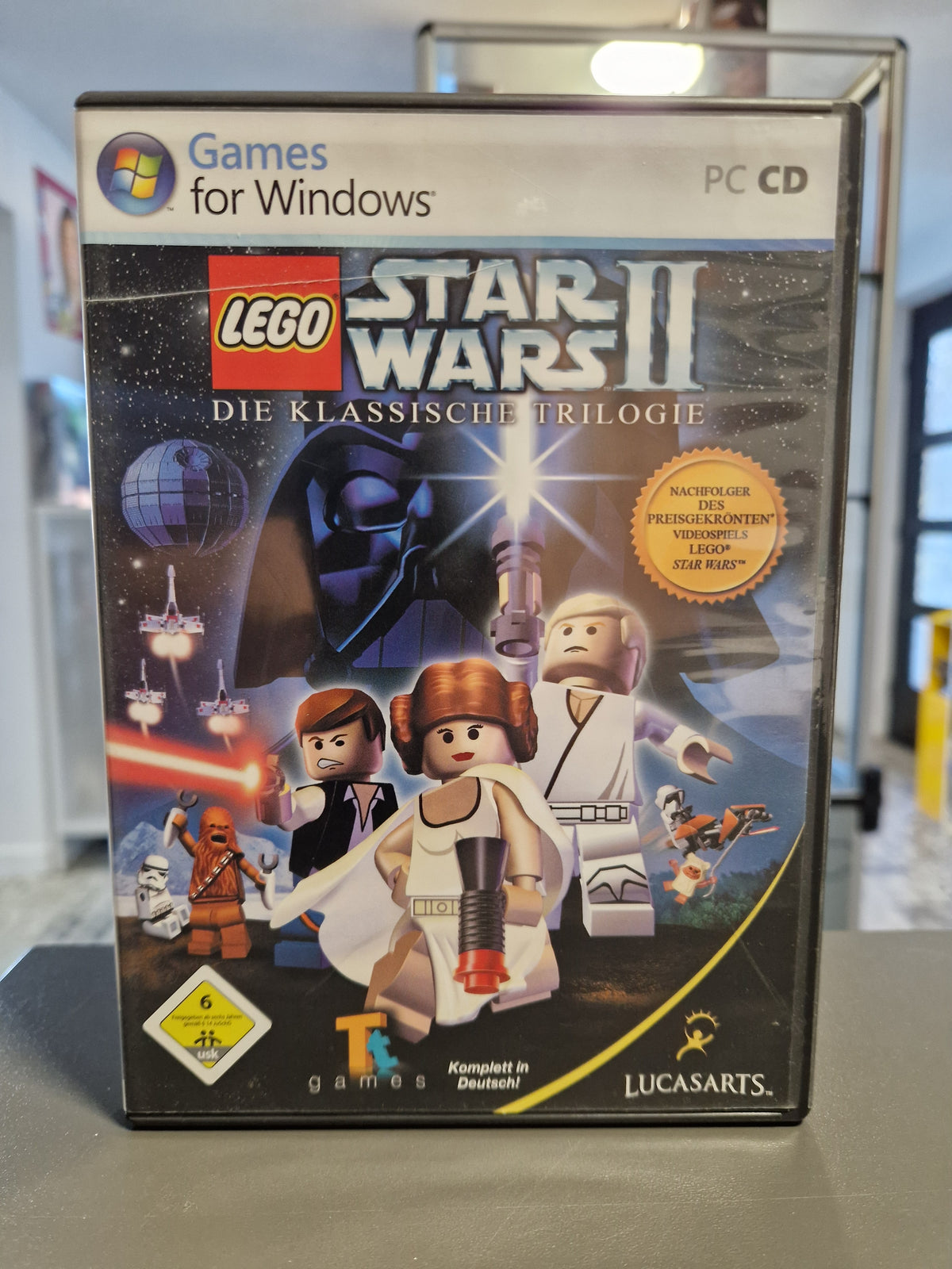 Vorderseite der PC Hülle von LEGO Star Wars II Die klassische Trilogie.